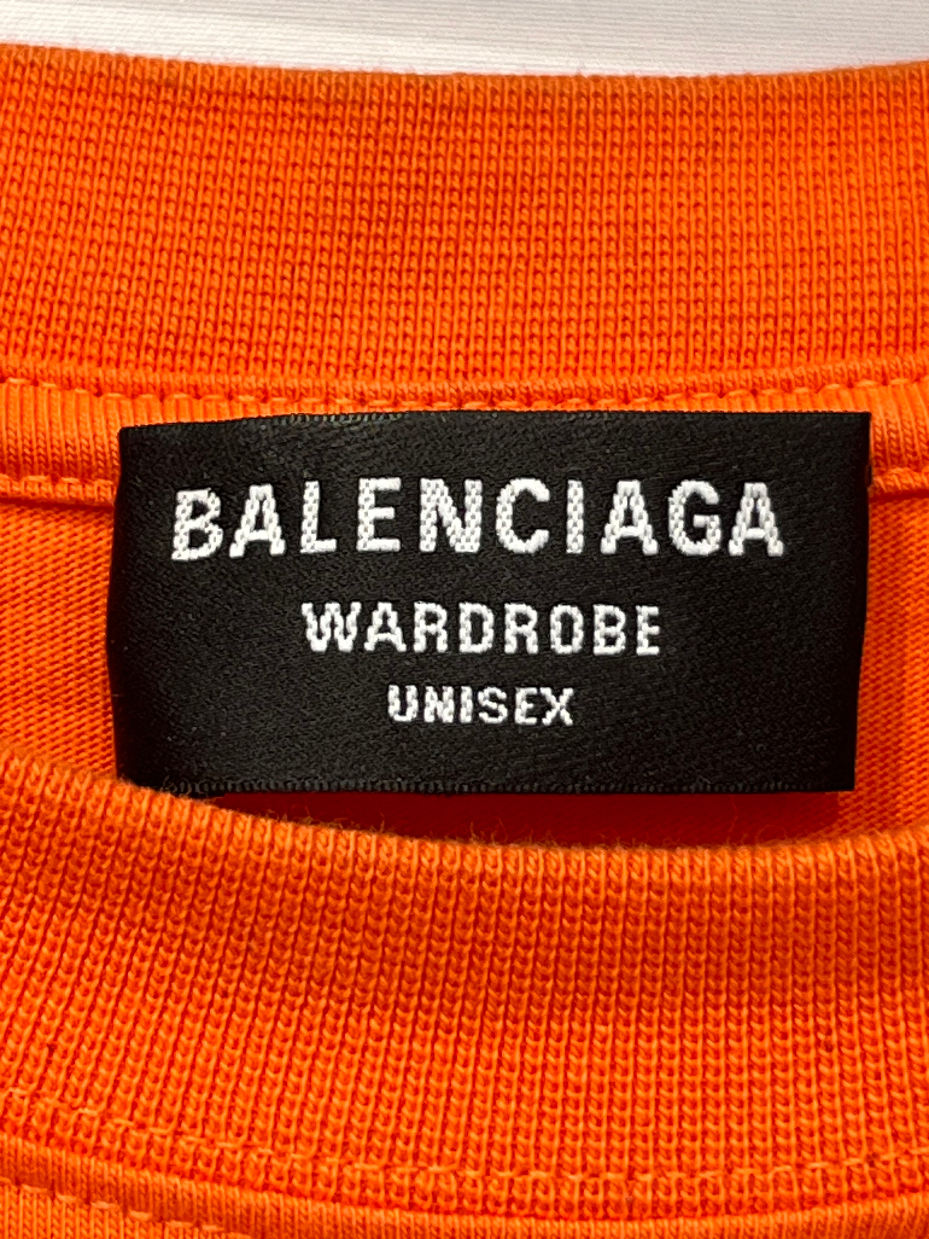 BALENCIAGA/T-Shirt/L/Cotton/ORN/High Neck/Graphic/logo unisex tee view 3