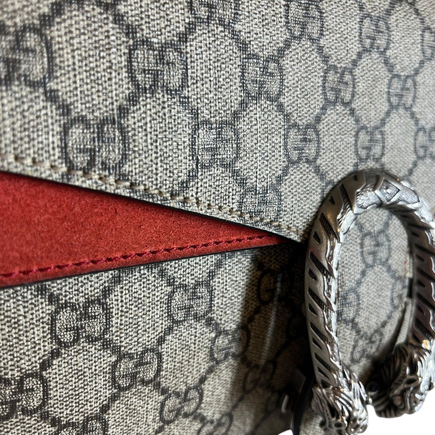 GUCCI/Bag/Monogram/Cotton/BEG/DIONYSUS BAG W/ RED SUEDE view 7