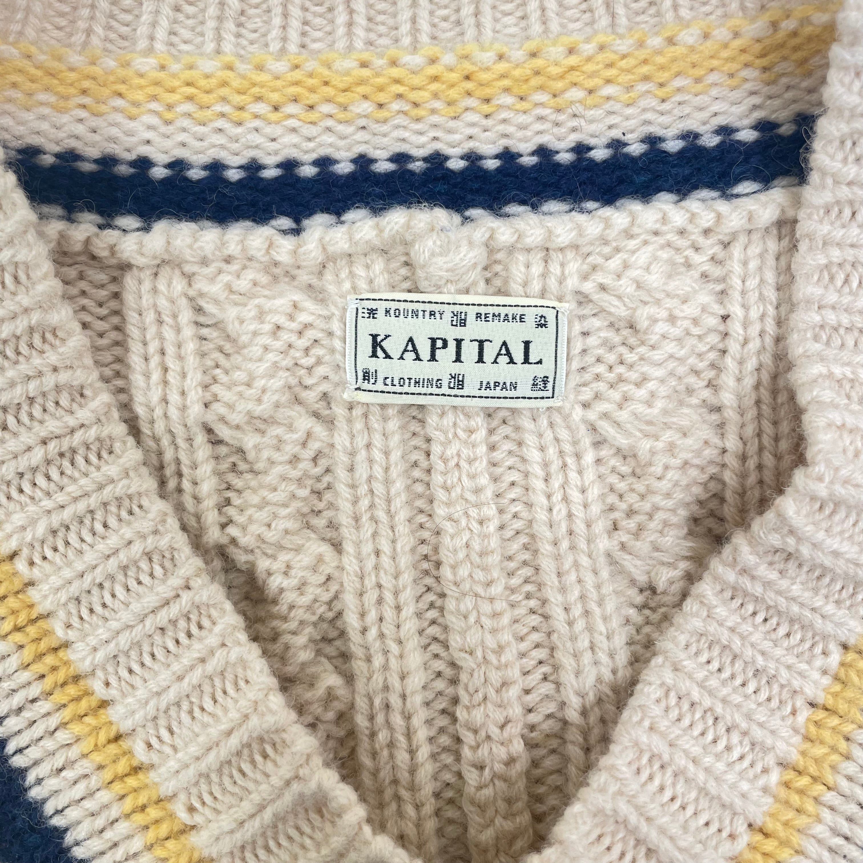 KAPITAL/Heavy Sweater/Wool/CRM/KAPITAL WOOL SWEATER view 3