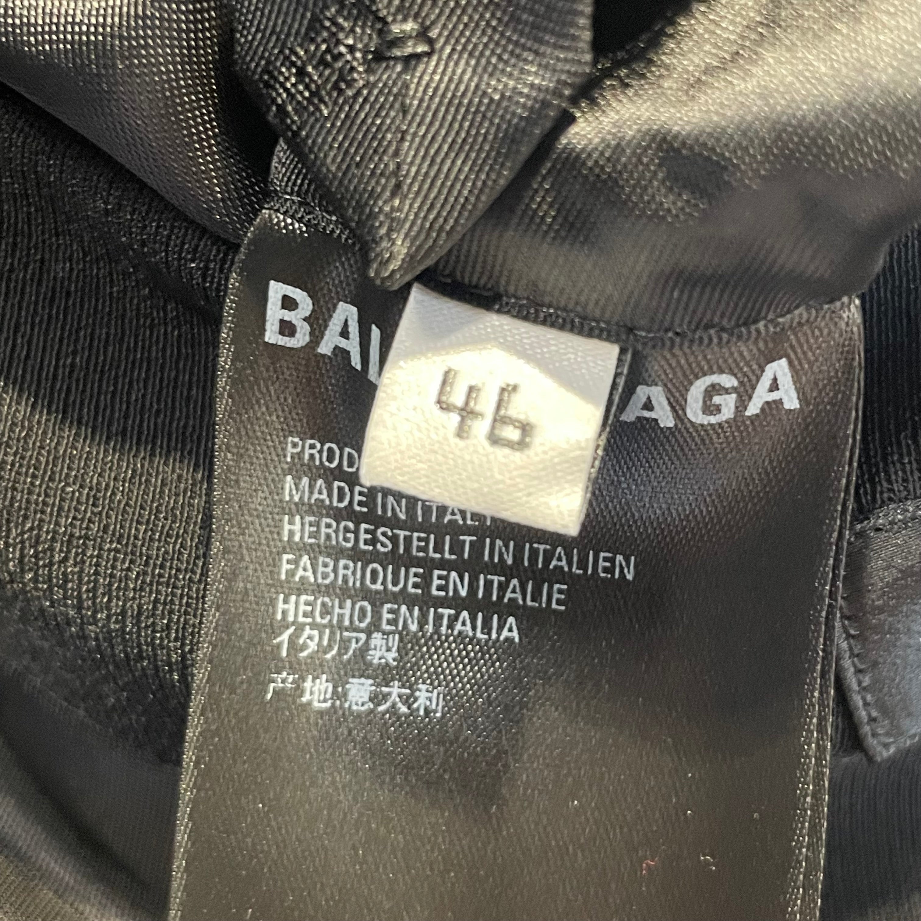 BALENCIAGA/Tailored Jkt/46/Polyester/BLK/balenciaga pattern inside view 4