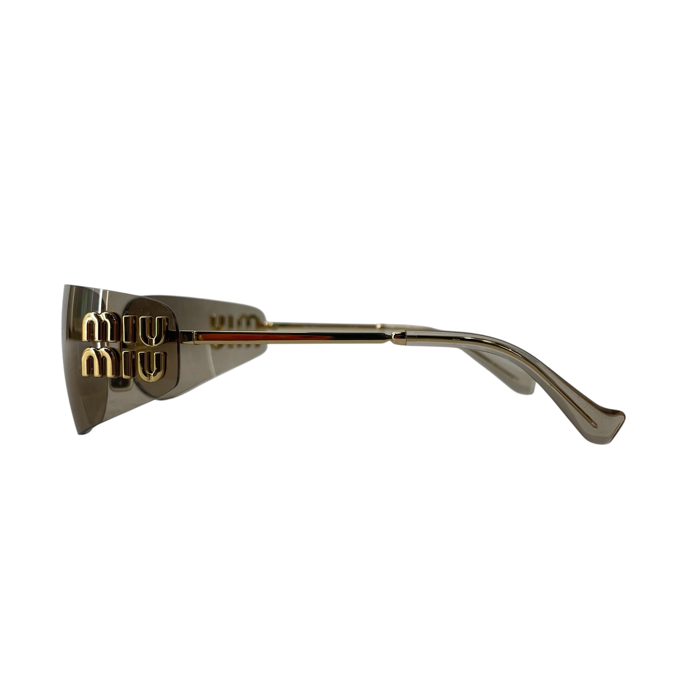 MIU MIU/Sunglasses/Wood/GLD/Rimless/L's/BROWN TINT/CURVED/SMUA51 view 4