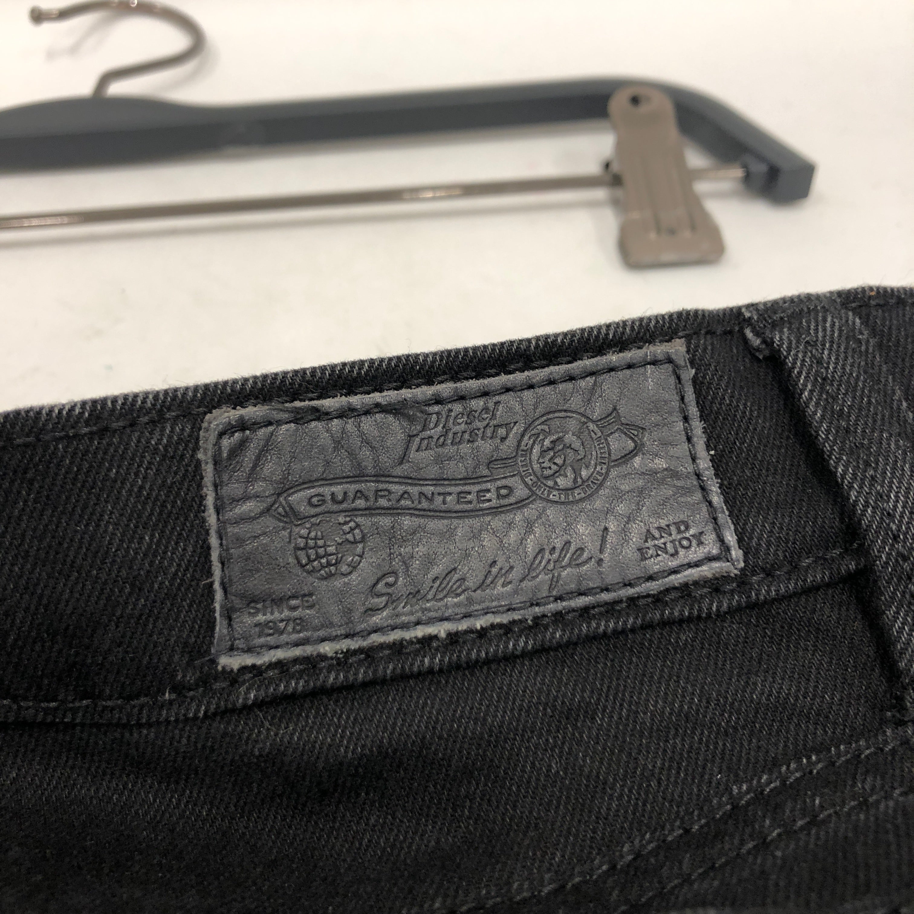 DIESEL/Skirt/28/Cotton/BLK/leathger patches mini skirt view 3