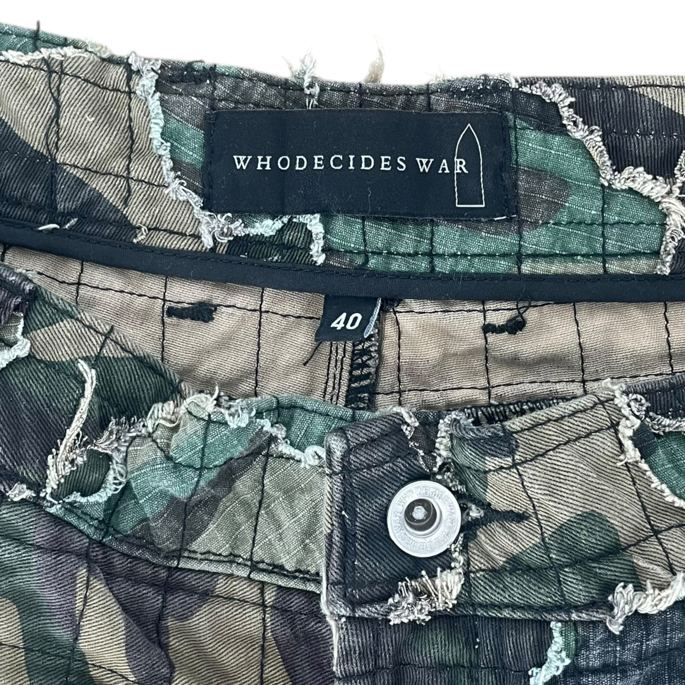 WHO DECIDES WAR/Cargo Pants/40/Cotton/MLT/Camouflage/DISTRESSED CARGO PANT view 5