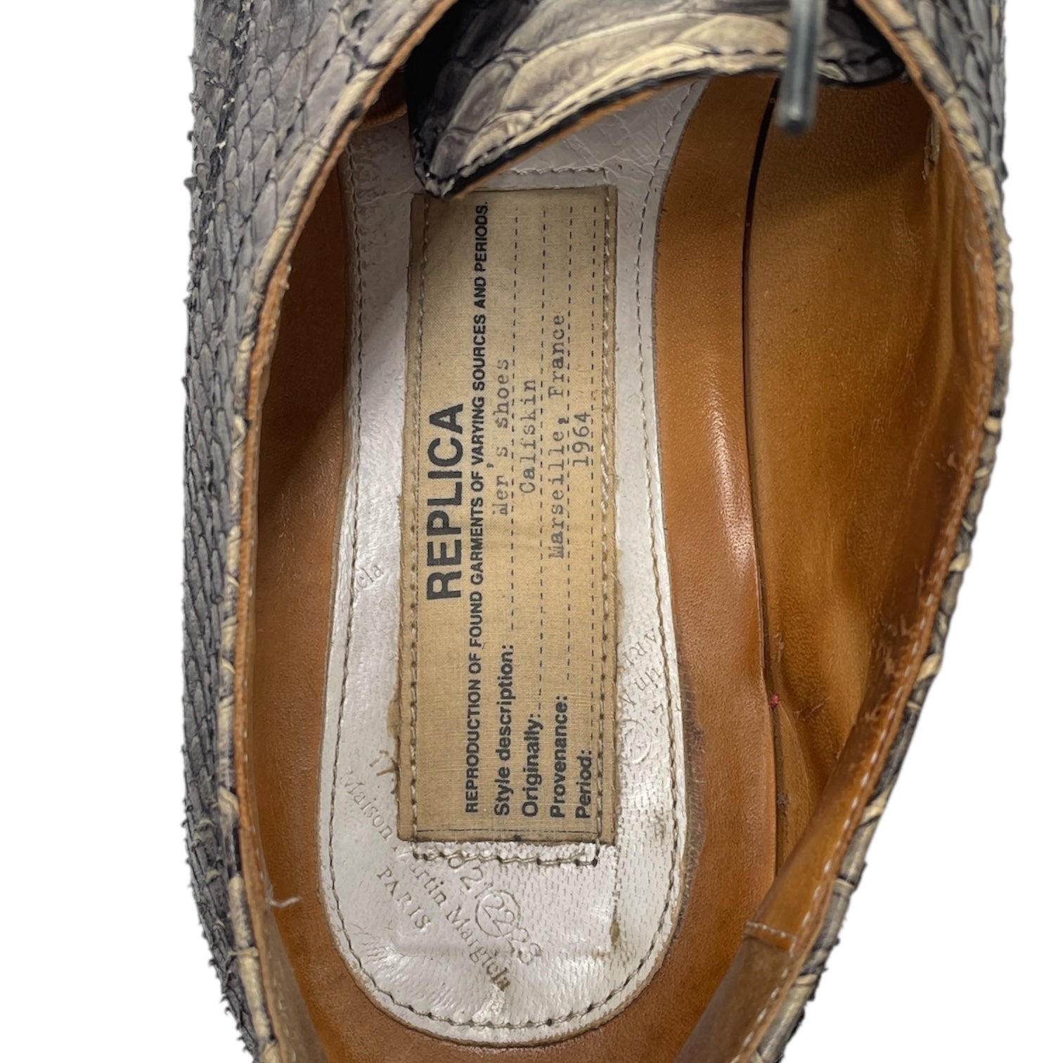 Maison Martin Margiela/Dress Shoes/EU 37/Animal Pattern/GRY/snakeskin derby vibram view 3