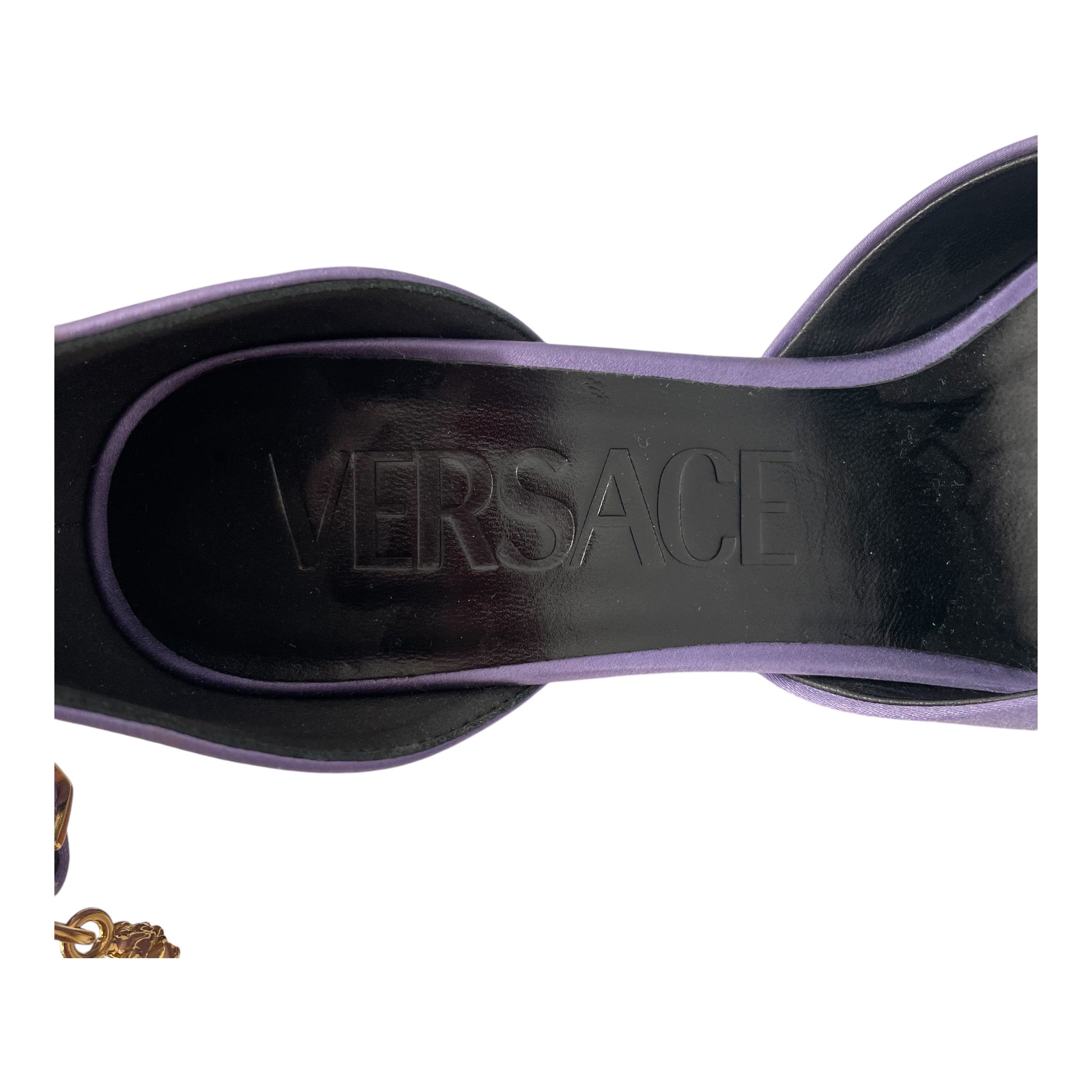 VERSACE/Heels/US 7.5/Silk/PPL/SATINPURPLEMEDUSA view 5