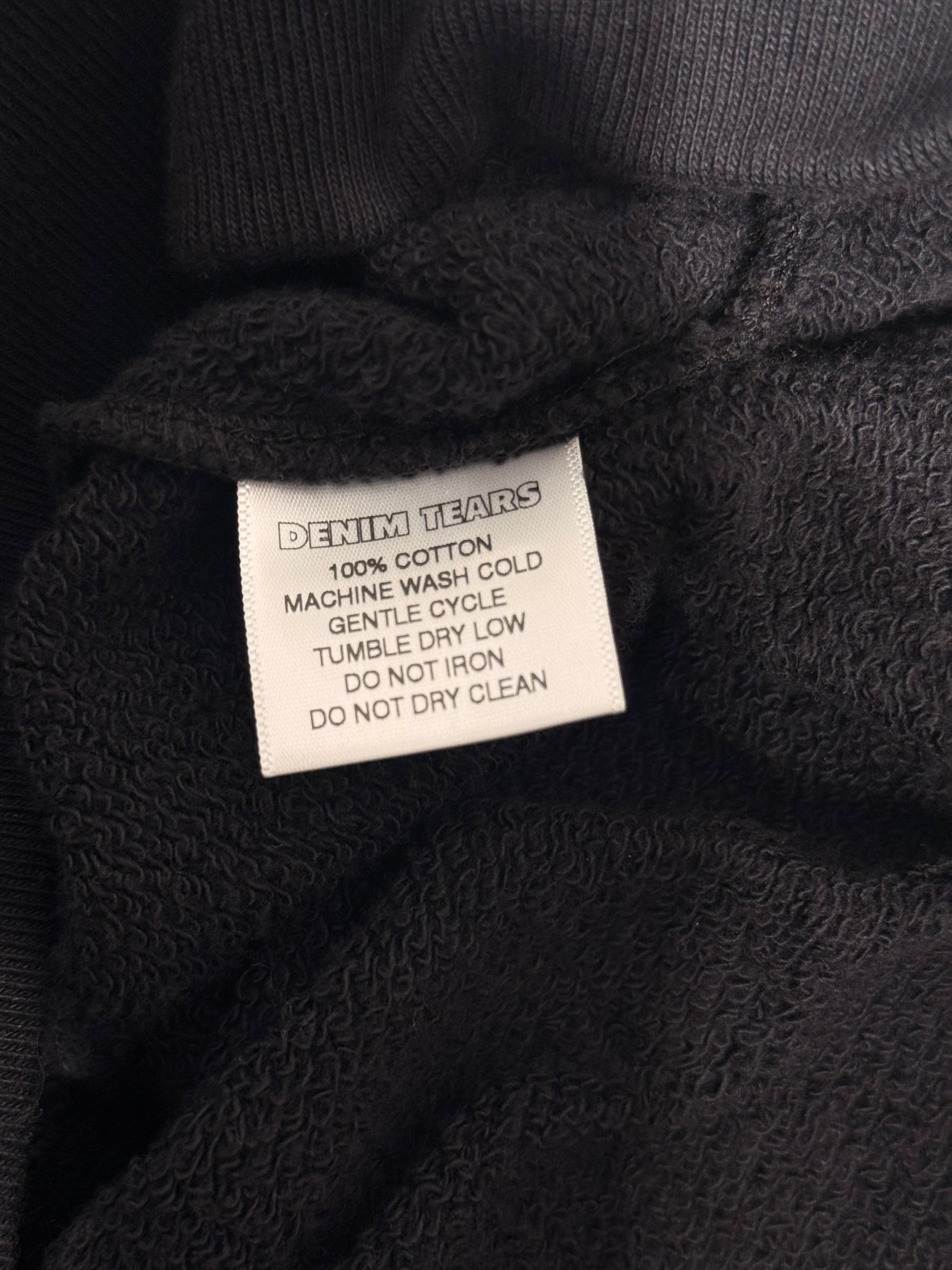 DENIM TEARS/Hoodie/L/All Over Print/Cotton/BLK/ view 4