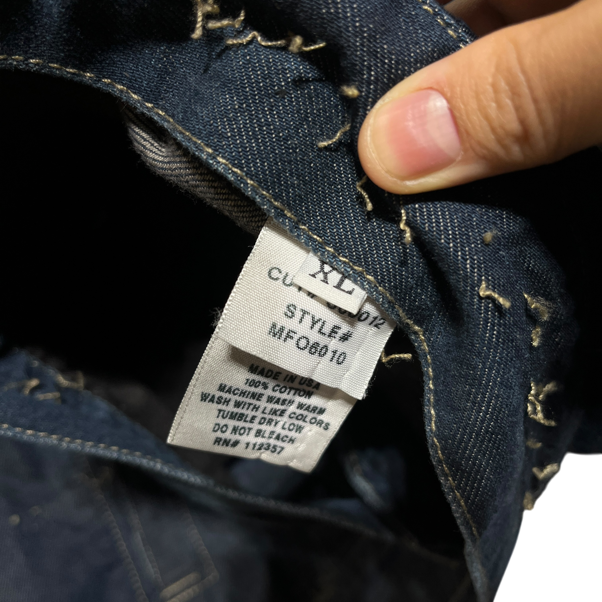Rick Owens/Denim Jkt/XL/Denim/IDG/2004 slab denim view 2