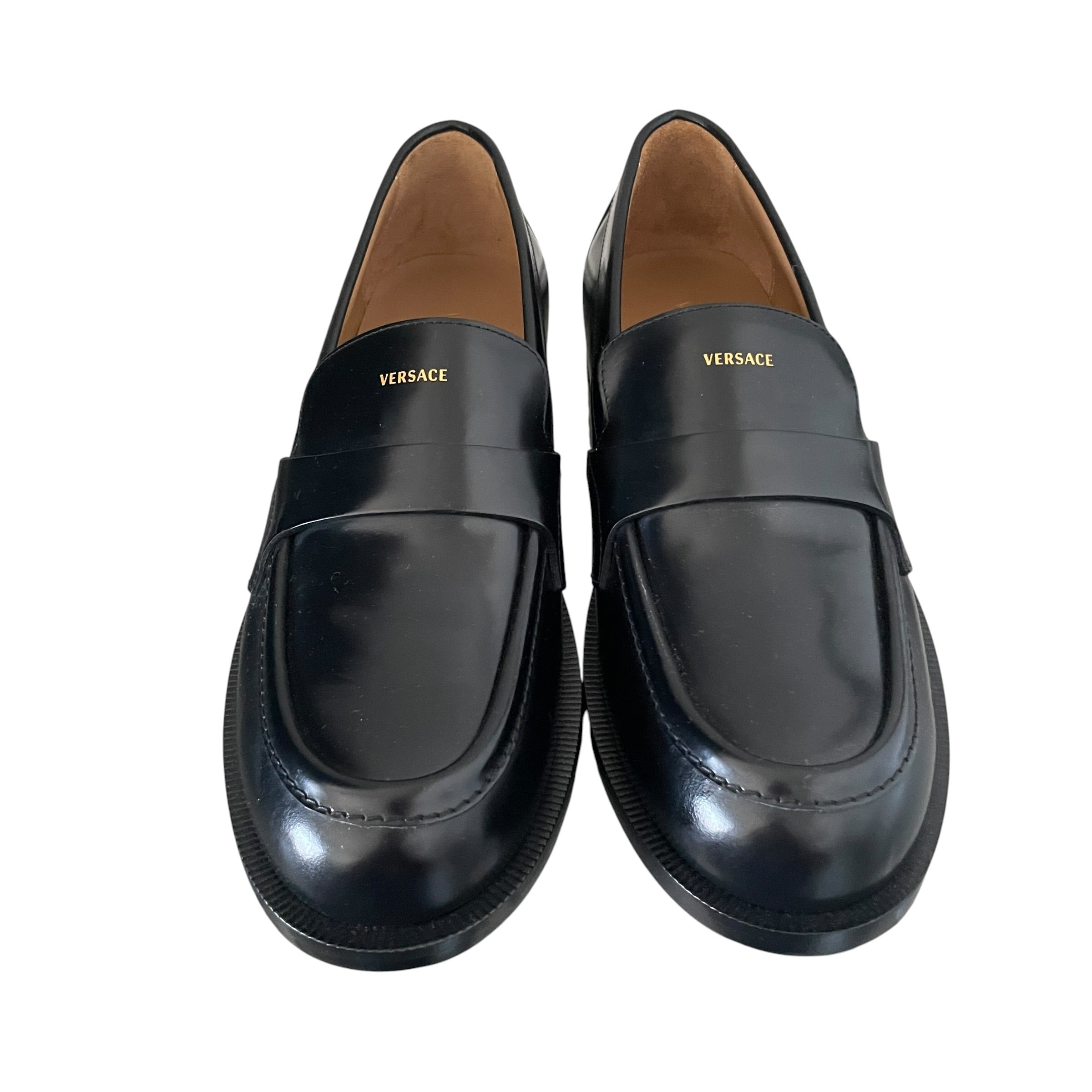 VERSACE/Loafers/EU 43/Leather/BLK/Slip-on/Nero Vitello Black Loafers view 4