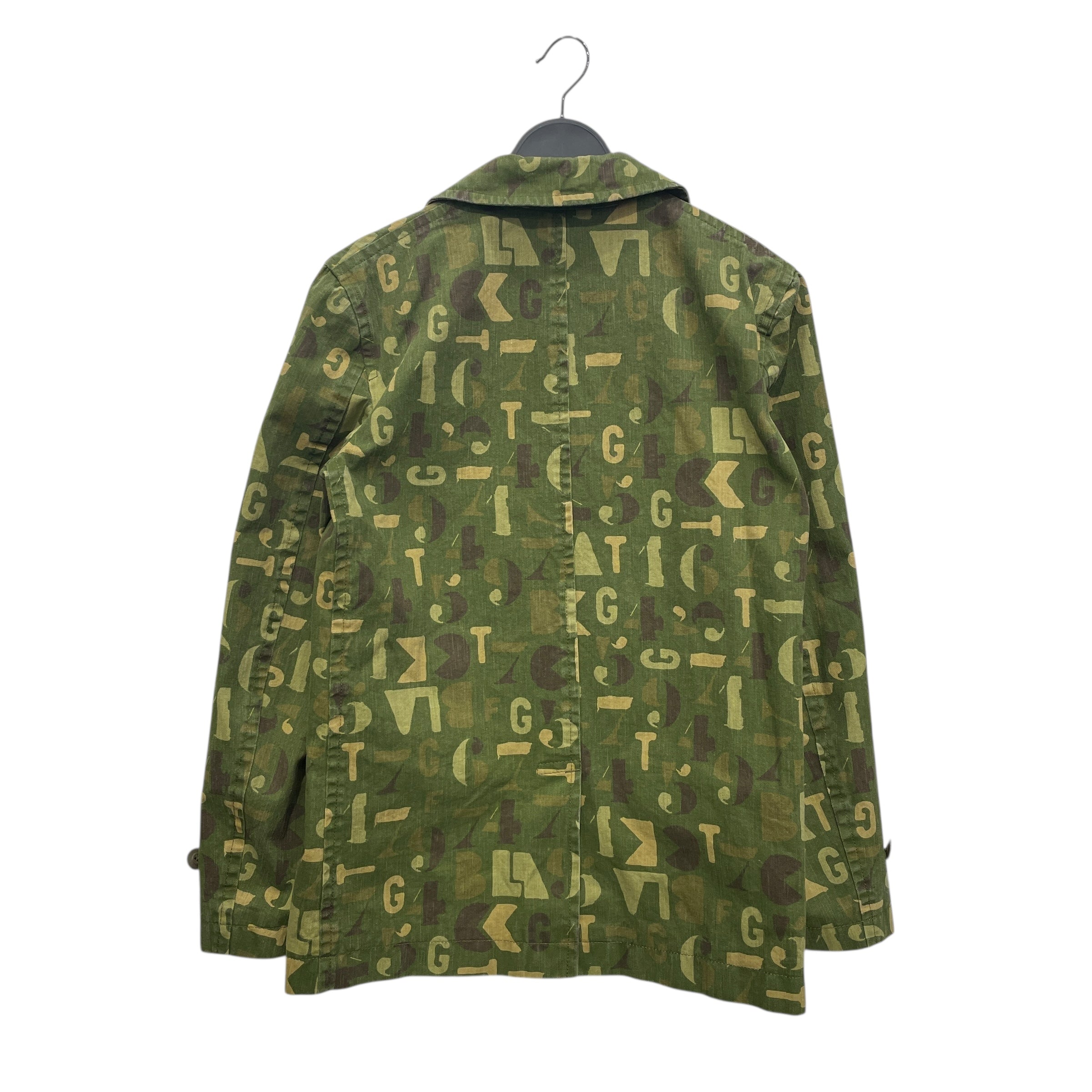 BLACK COMME des GARCONS/Jacket/L/Cotton/GRN/All Over Print/DRILL COTTON JKT view 2