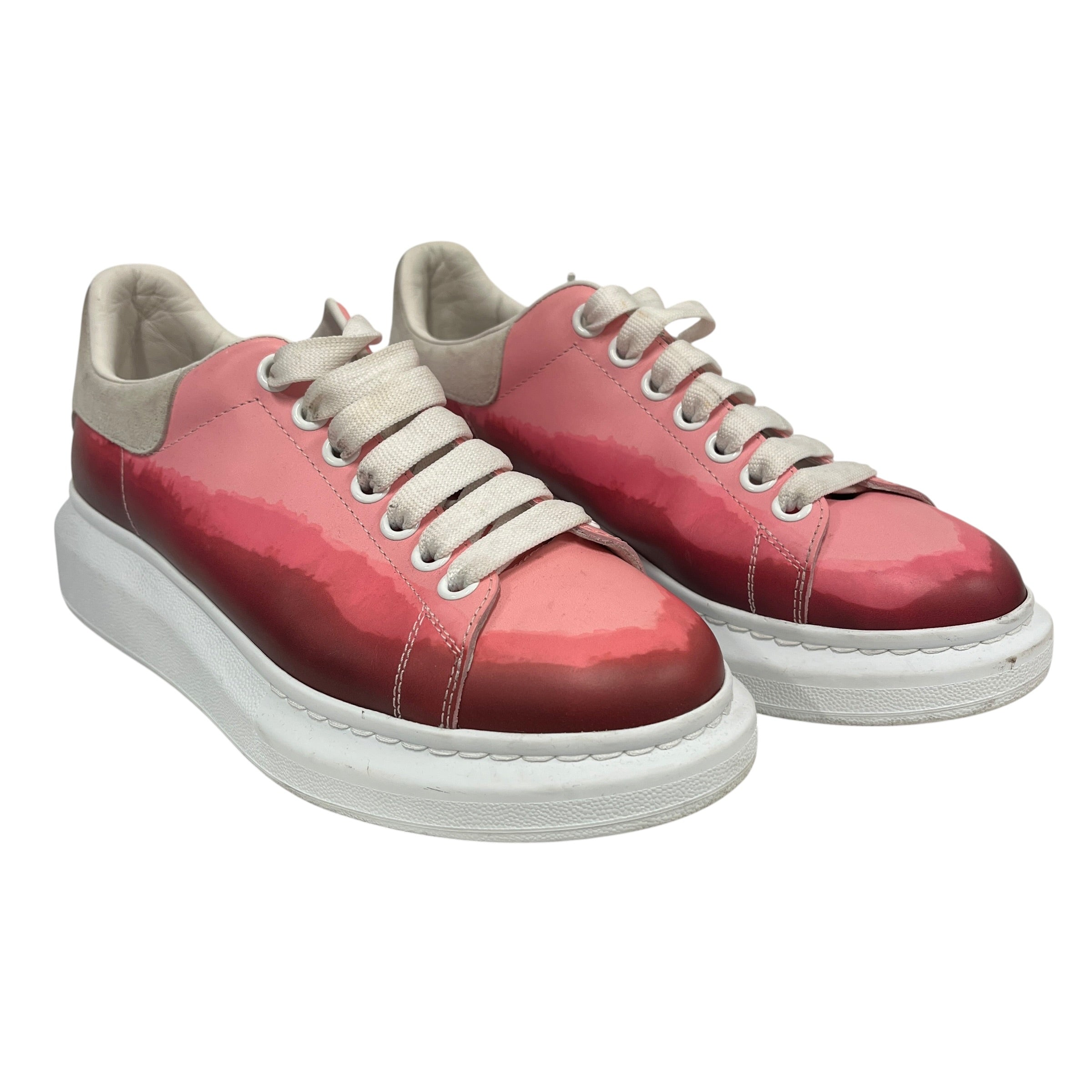Alexander McQueen/Low-Sneakers/EU 40/Leather/PNK/DIP DYE view 1