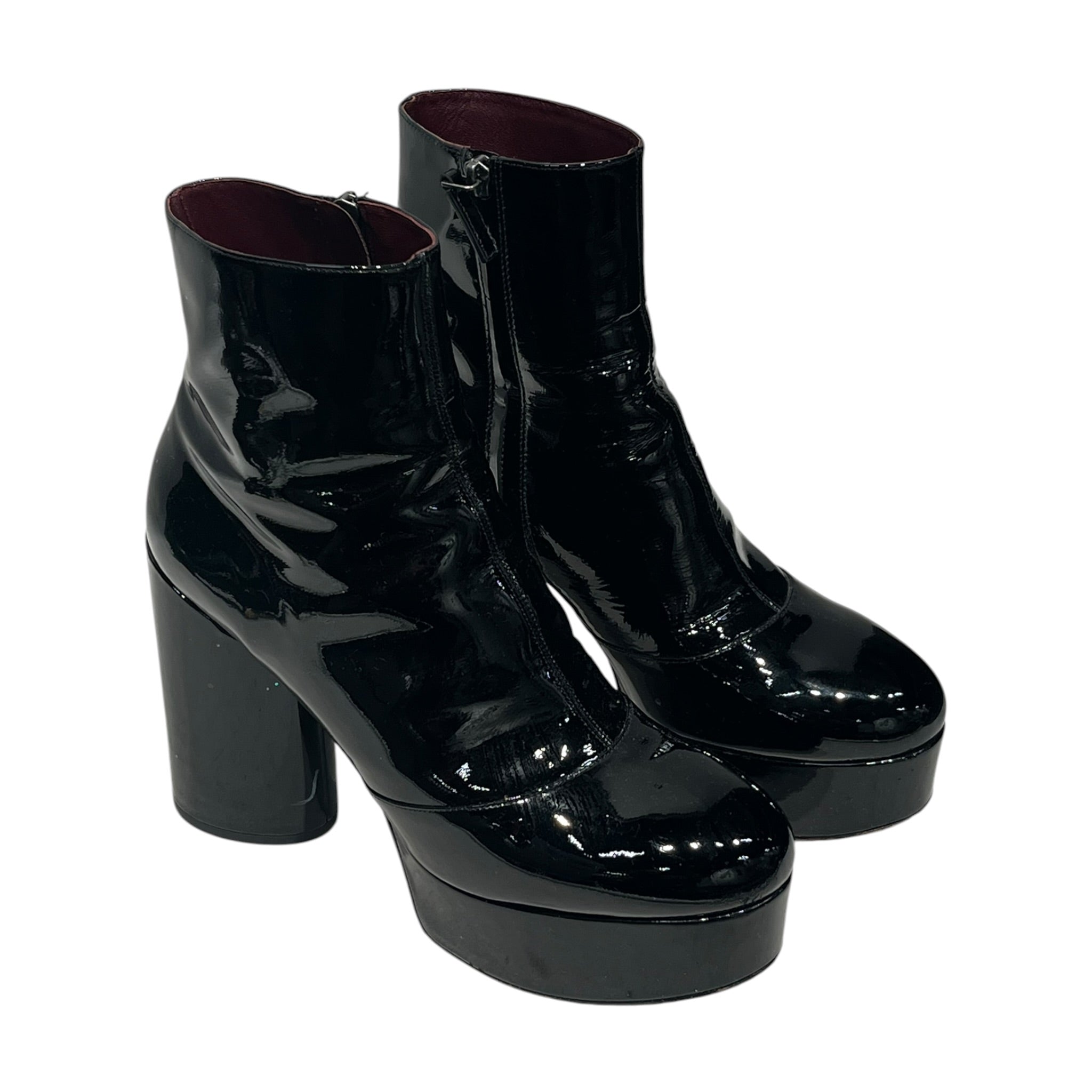 MARC JACOBS/Booties/EU 41/Leather/BLK/Patent/side zip view 1