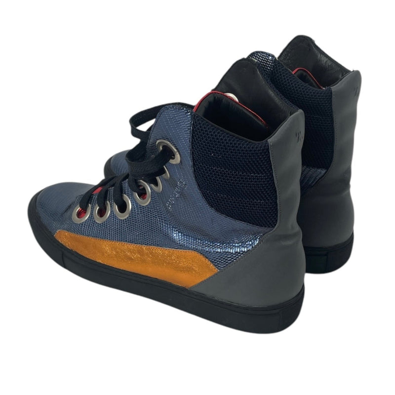 RAF SIMONS/adidas/Hi-Sneakers/EU 43/Cotton/BLU/HIGH TOP SHOE