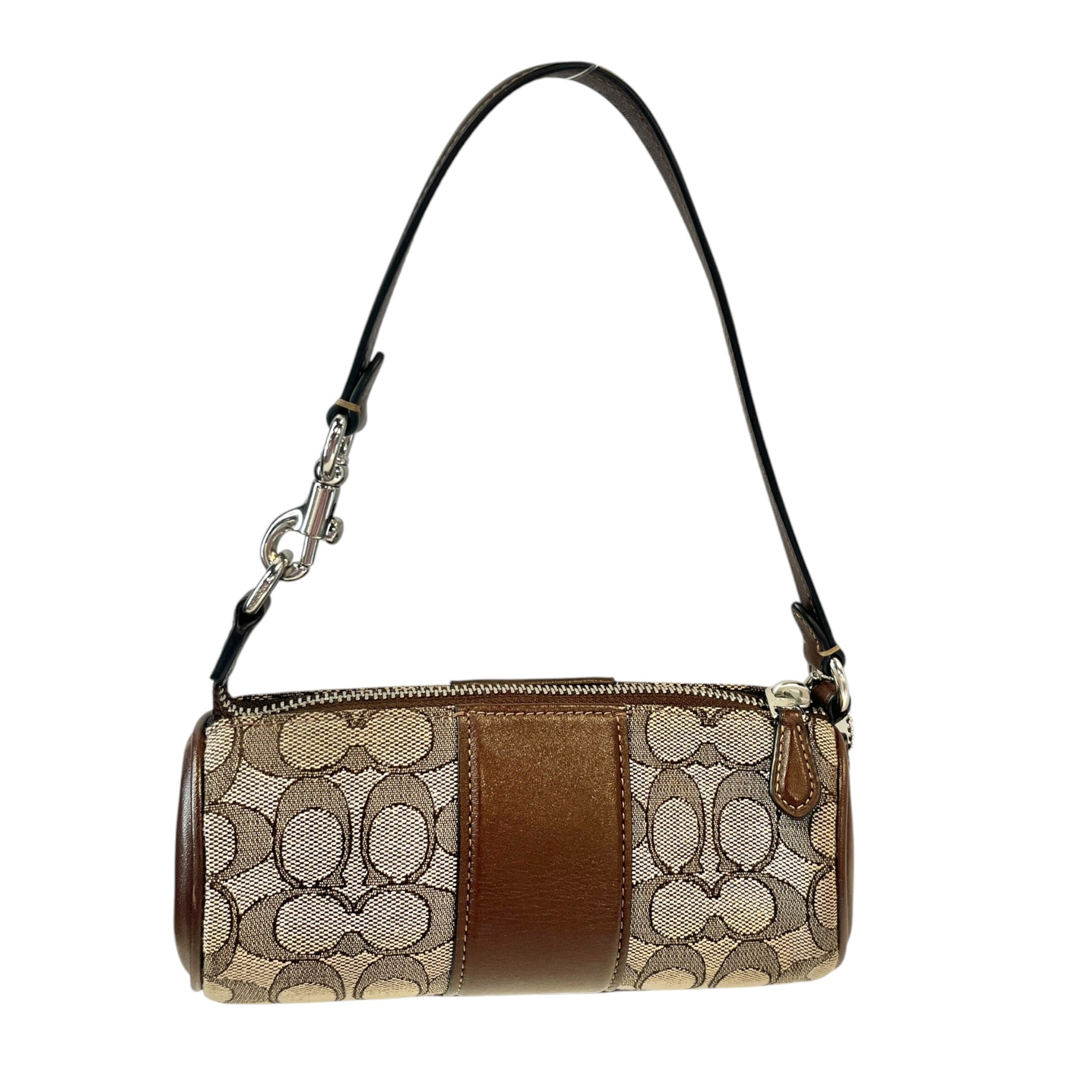 COACH/Hand Bag/Monogram/Cotton/BRW/NOLITA BARREL BAG view 2