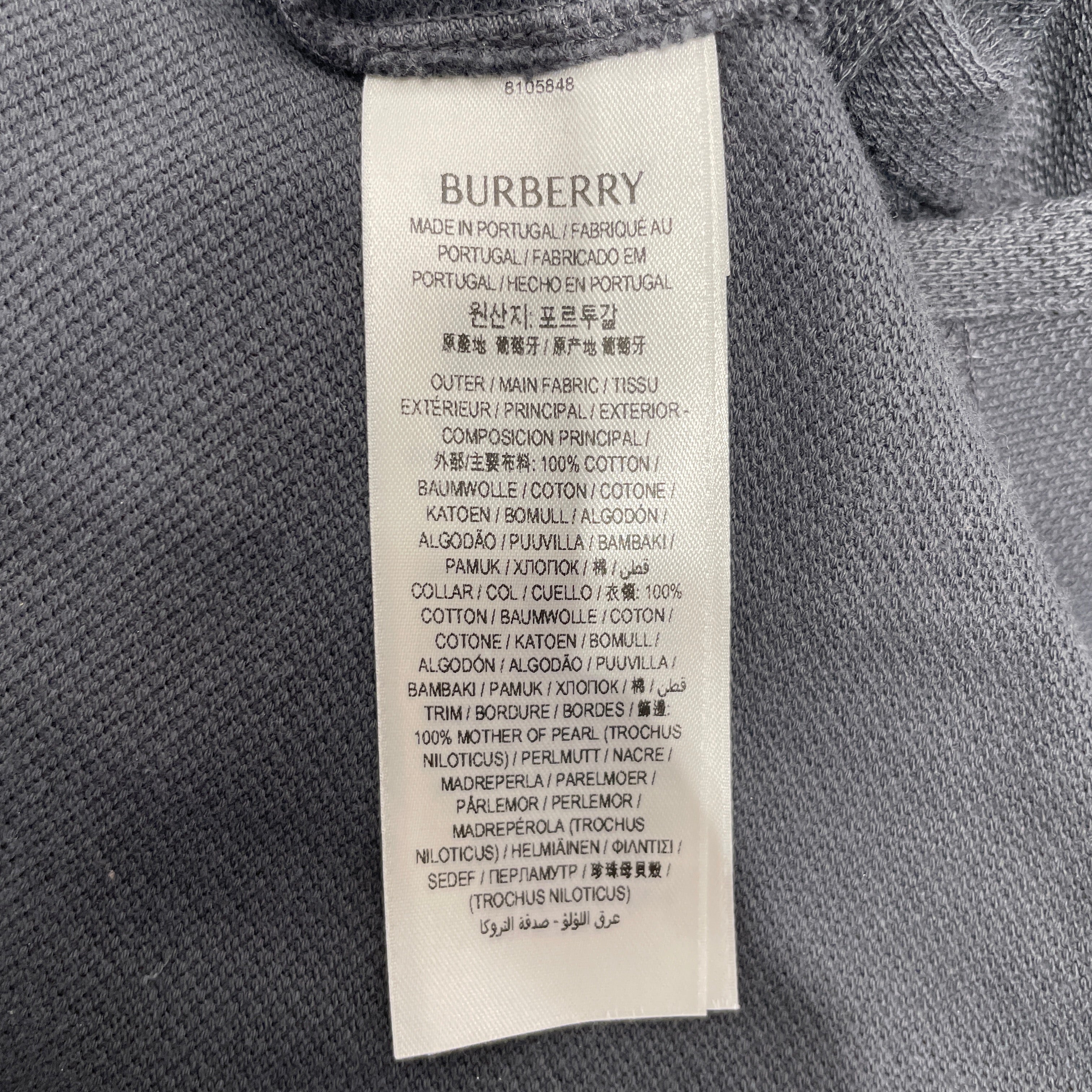 BURBERRY LONDON/Polo Shirt/S/Cotton/GRY/ view 4