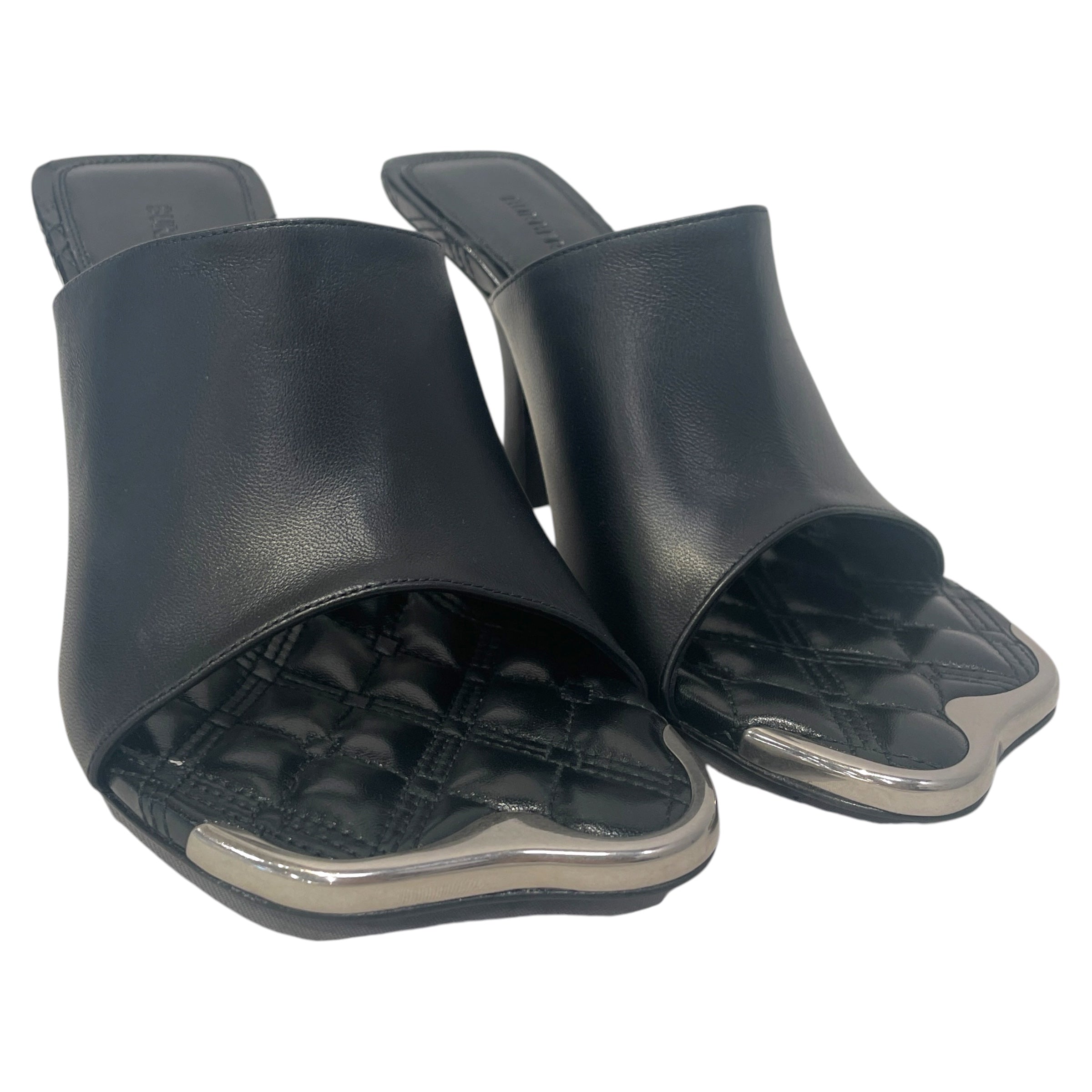 BURBERRY/Heels/EU 37/Leather/BLK/Duck Mule view 1