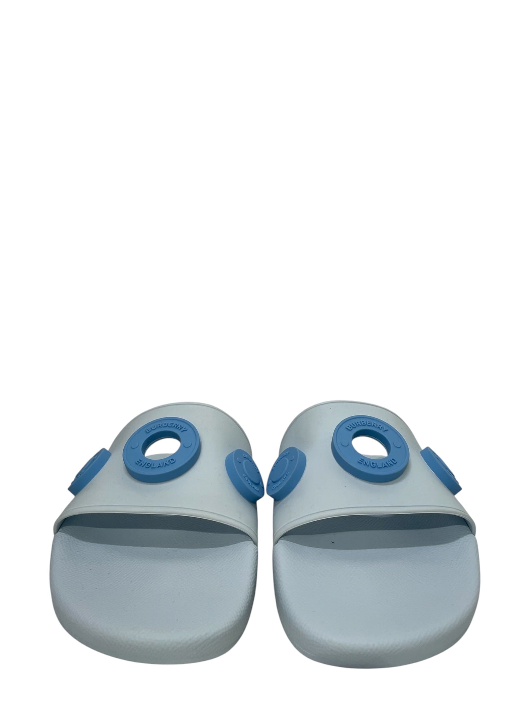 BURBERRY/Sandals/US 9/BLU/Pale Blue, Circle Rubber Logo view 3