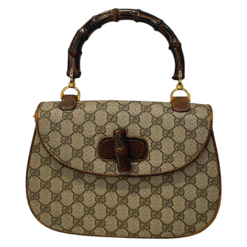 GUCCI/Hand Bag/OS/Monogram/Cotton/MLT/Bamboo Handel