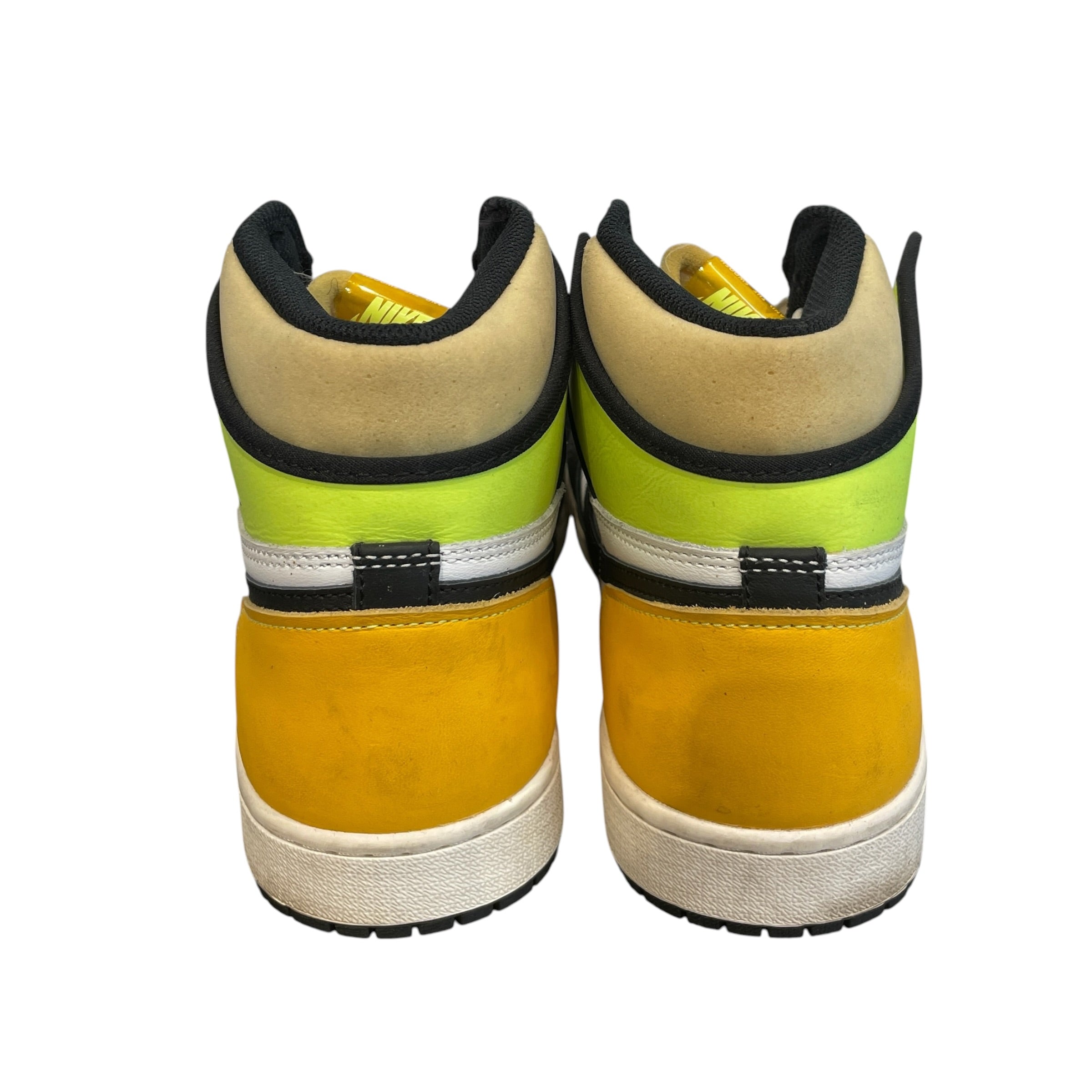 NIKE/Hi-Sneakers/WHT/blk/wht/green/yellow view 4