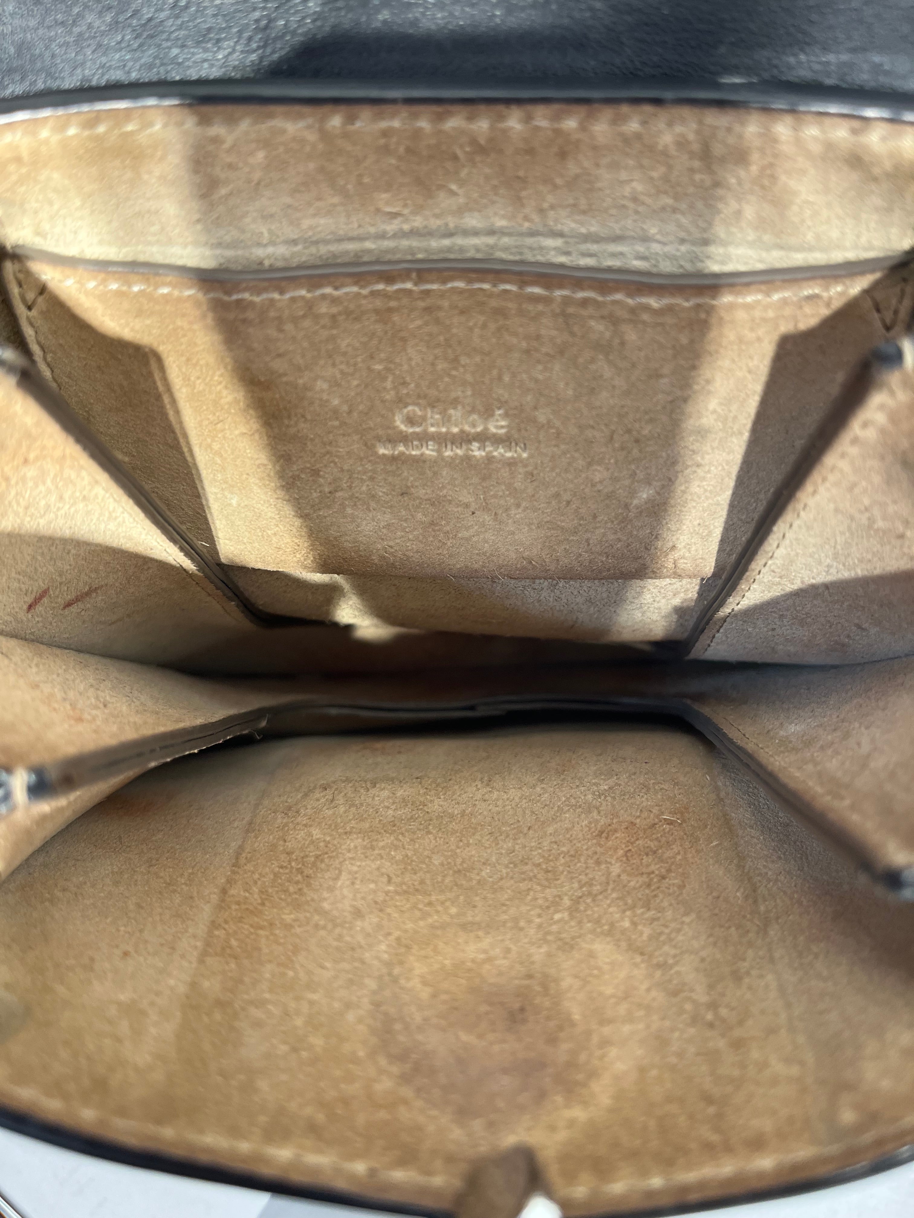 Chloe/Cross Body Bag/Leather/BLK/C0MMG2 Faye LeatherBag GldRing view 6