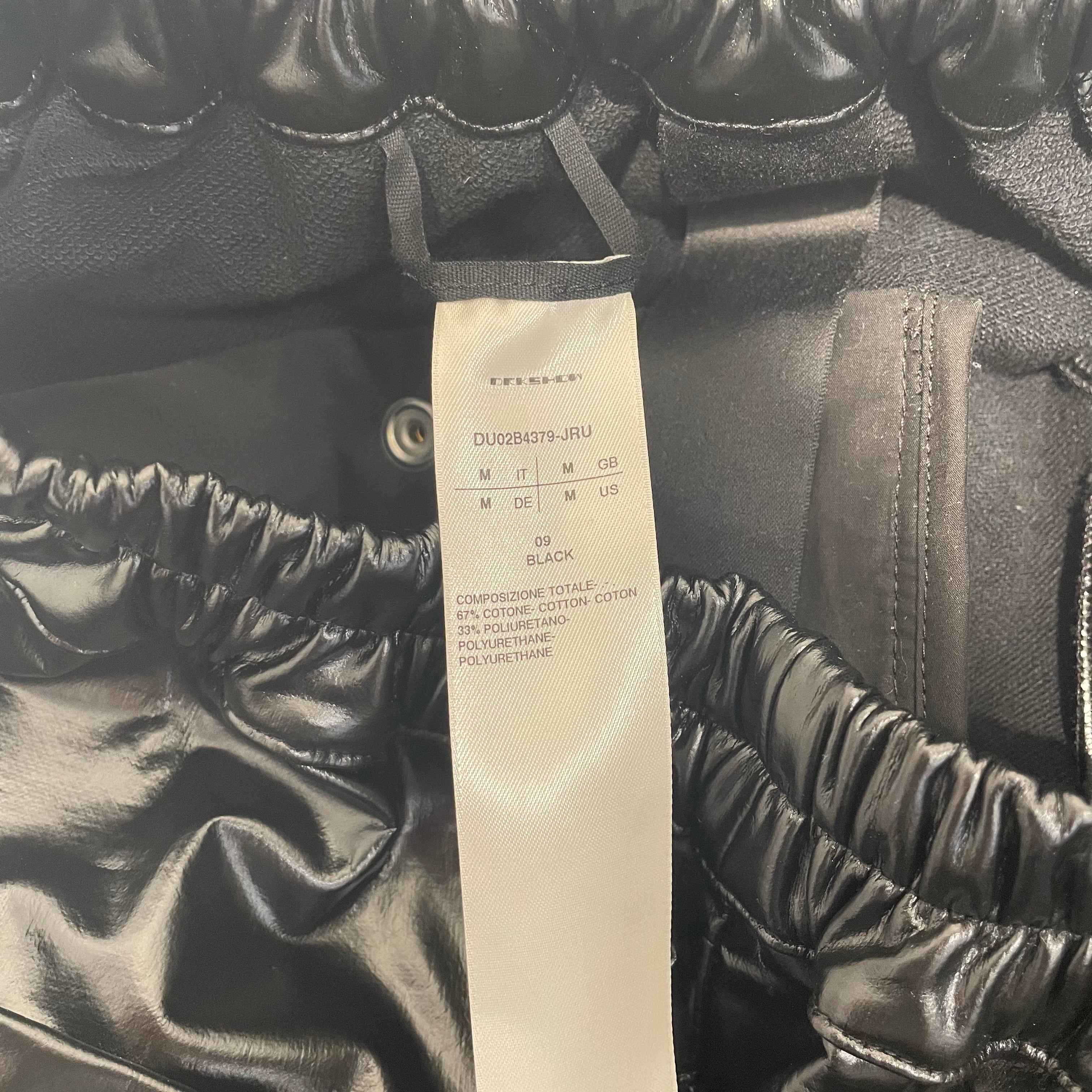 Rick Owens/Straight Pants/M/Cotton/BLK/MT Drawstring BLK view 3