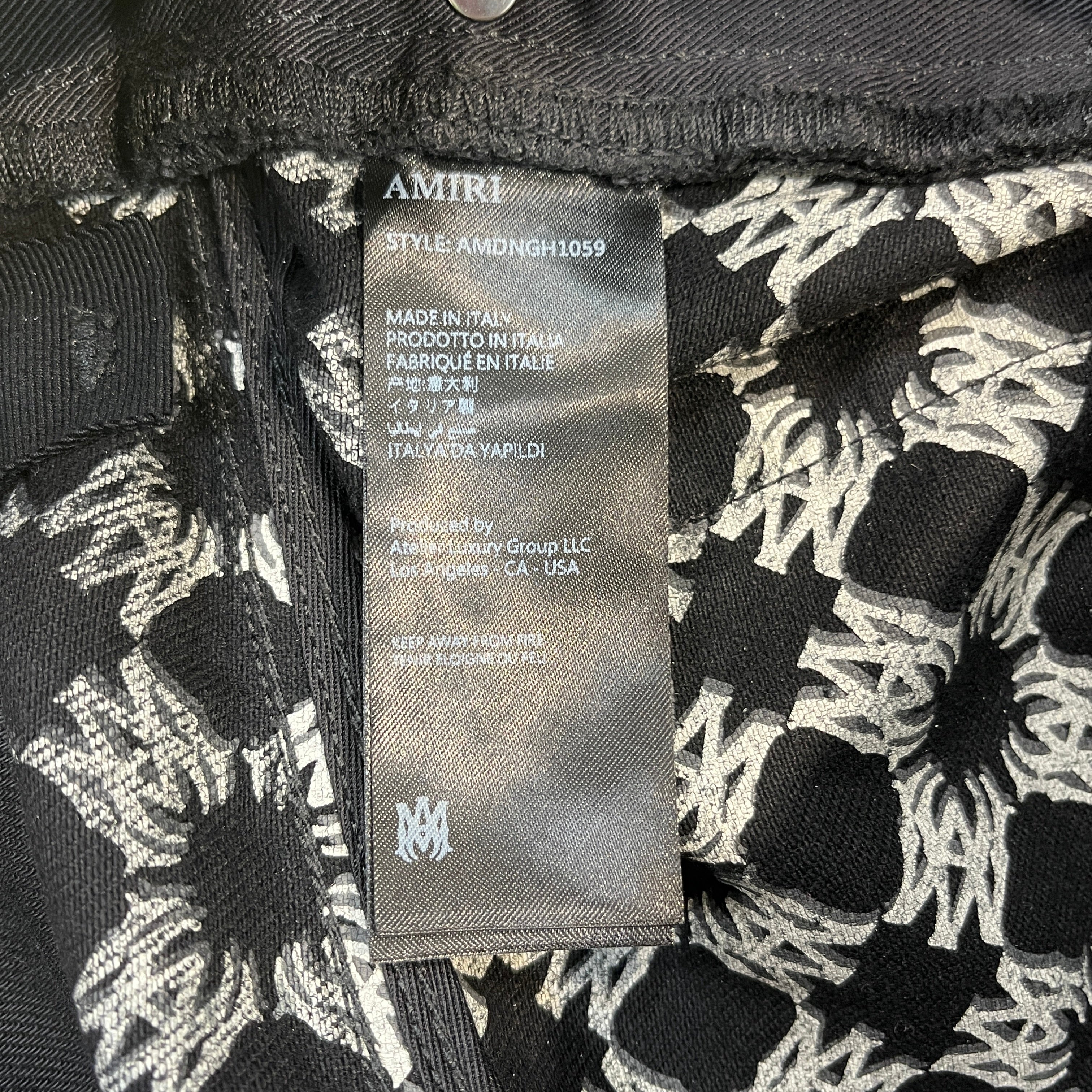 AMIRI/Straight Pants/32/Denim/BLK/Waxed Denim view 4