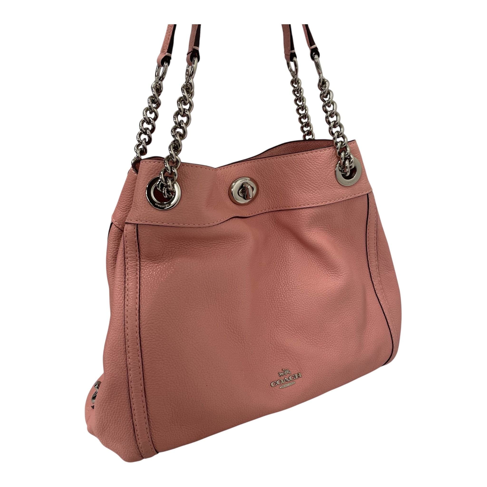 COACH/Hand Bag/Leather/PNK/edie turnlock view 4