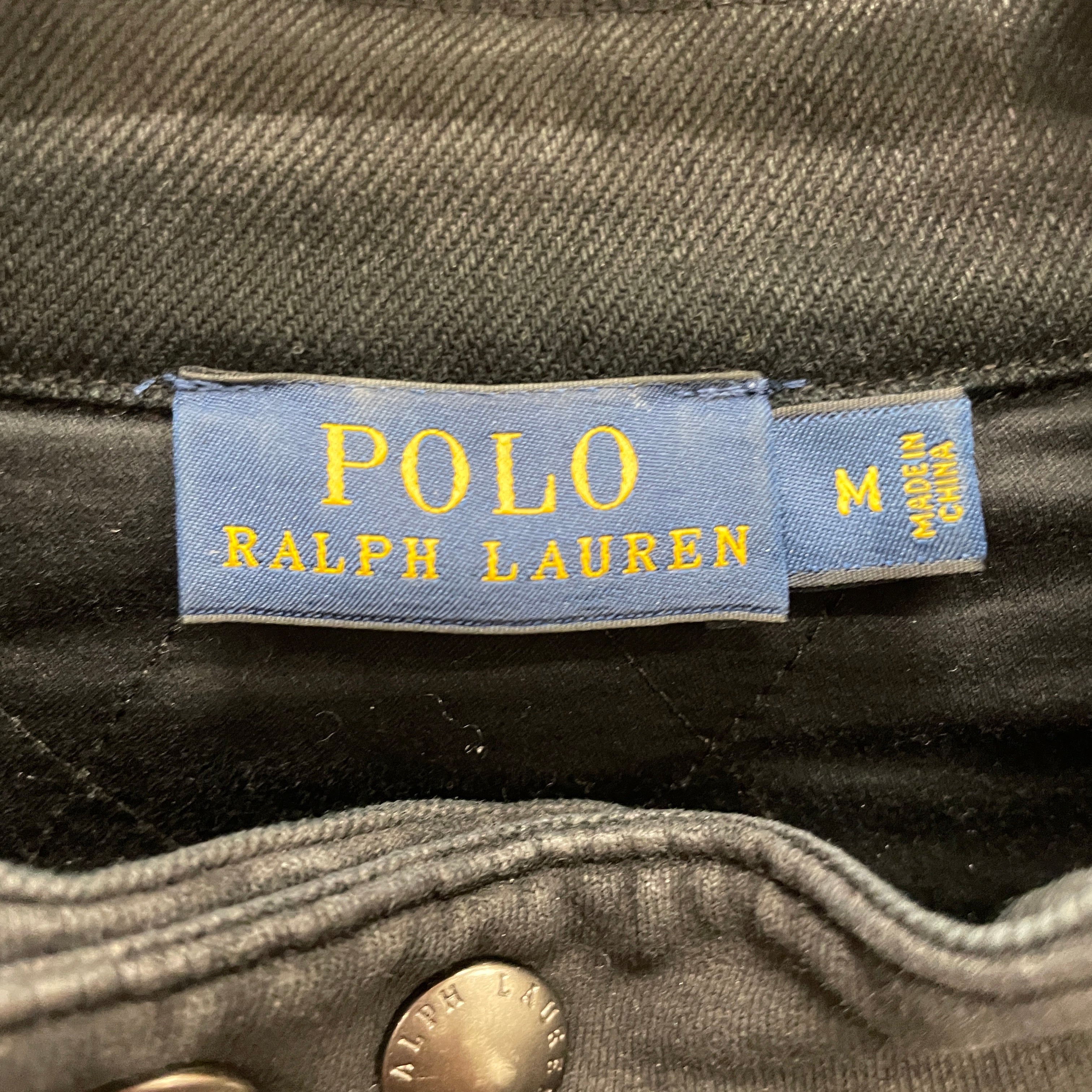 POLO RALPH LAUREN/Riders Jkt (S)/M/Cotton/BLK/WAXED MOTO JACKET view 3