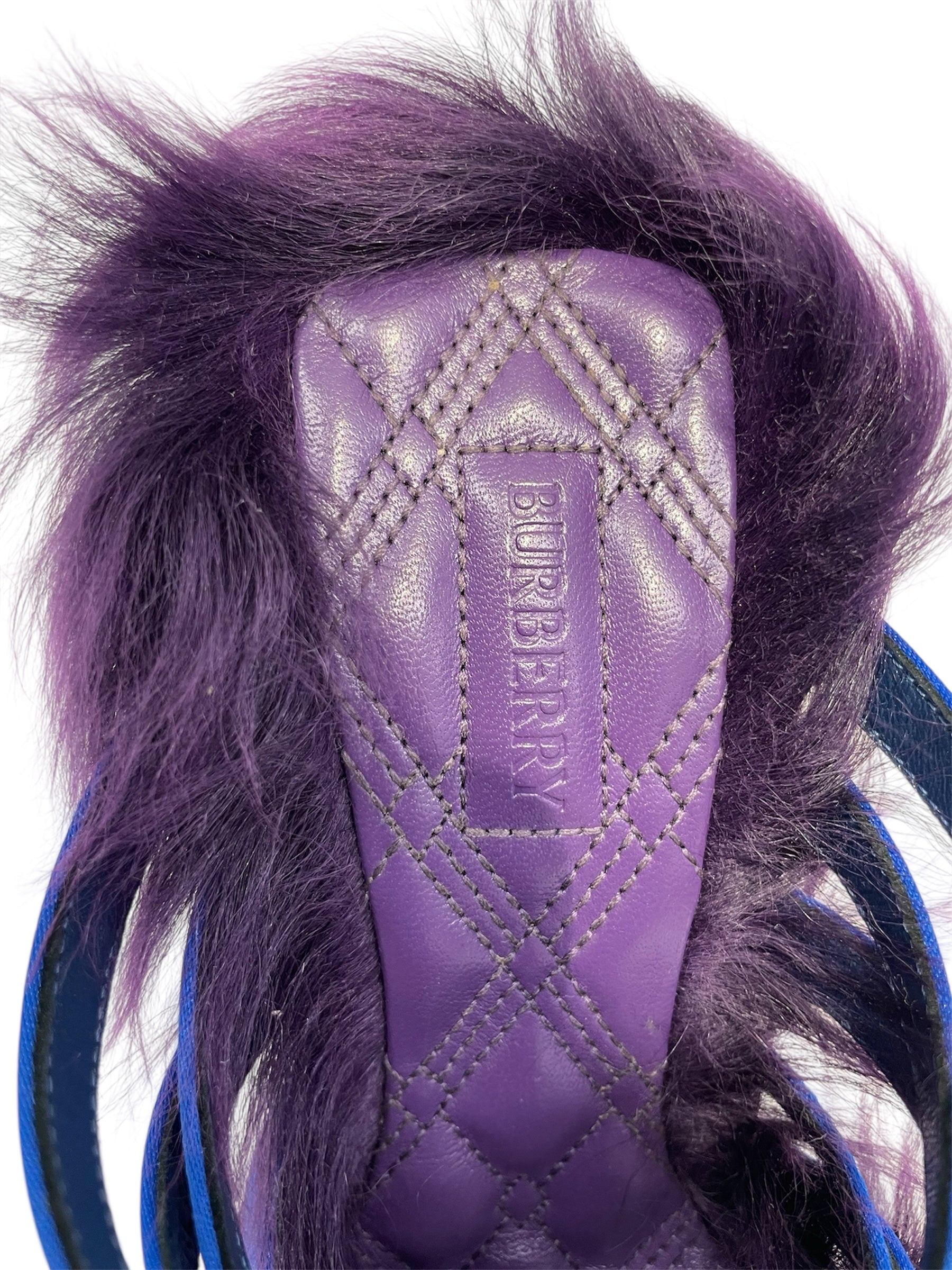 BURBERRY/Sandals/EU 35/Fur/BLU/PURPLE FOX FUR view 3