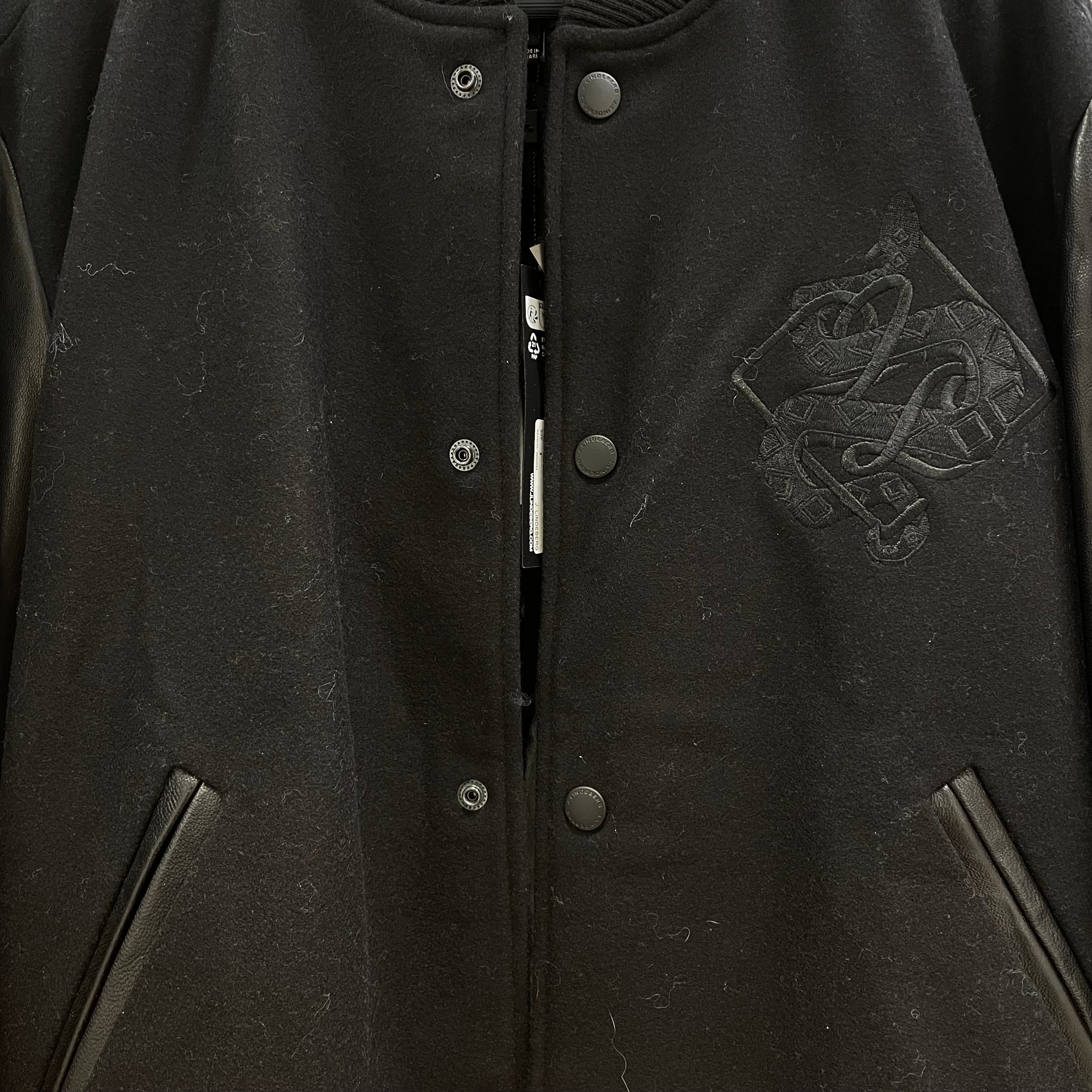 J.LINDEBERG/Jacket/S/Cotton/BLK/VARSITY JKT LETHR SLVE view 3