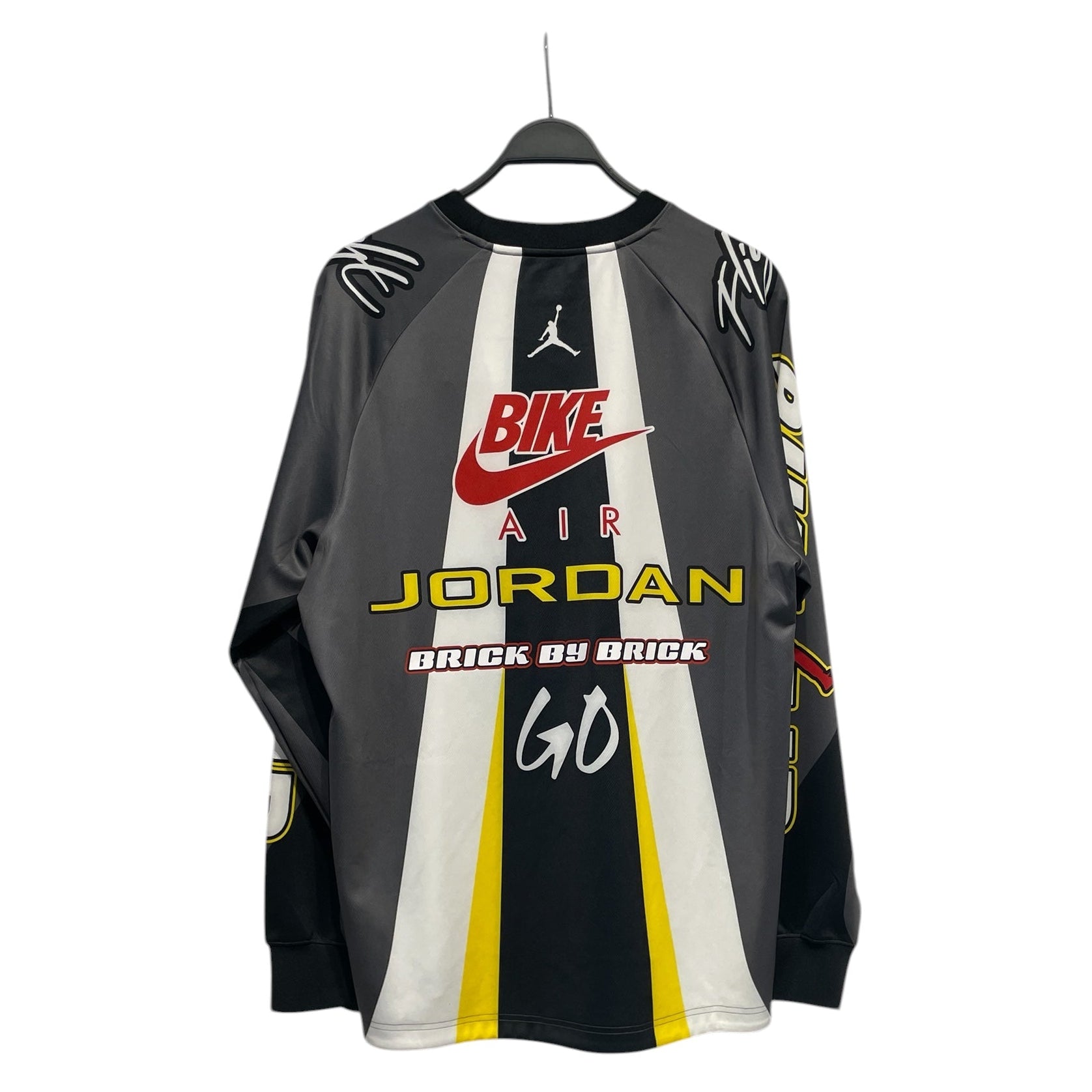 Supreme/NIKE/LS T-Shirt/M/Acrylic/GRY/All Over Print/bike air jersey view 2
