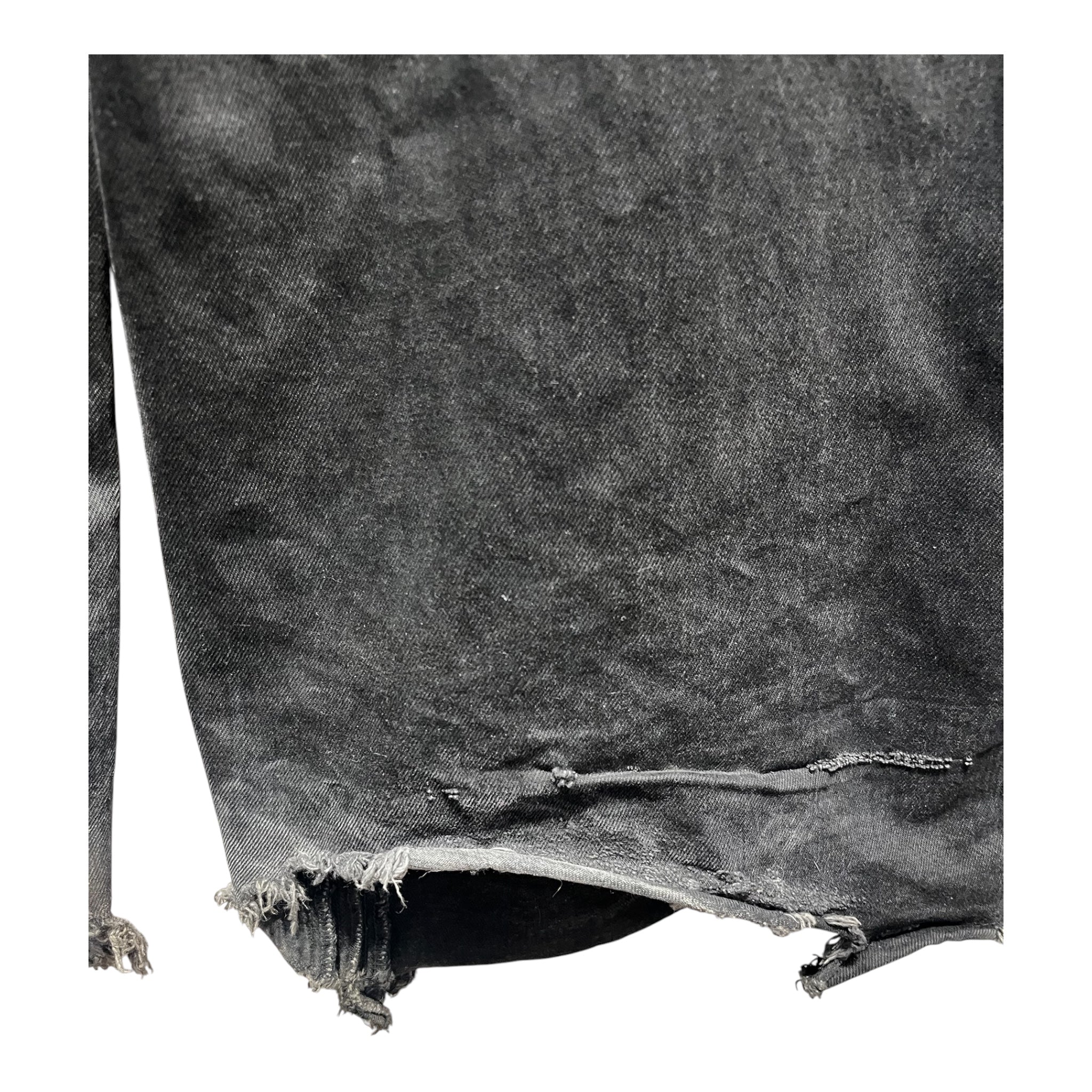 VETEMENTS/Straight Pants/M/Denim/BLK/Distressed/VETEMENTS DESTROYED DENIM view 3