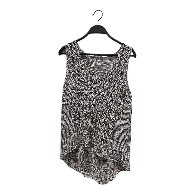 Helmut Lang/Camisole/M/Cotton/WHT/open knit black and white