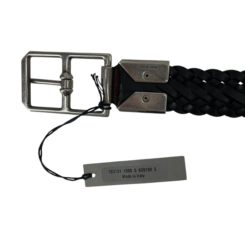 BALENCIAGA/Belt/Leather/BLK/BRAIDED BELT