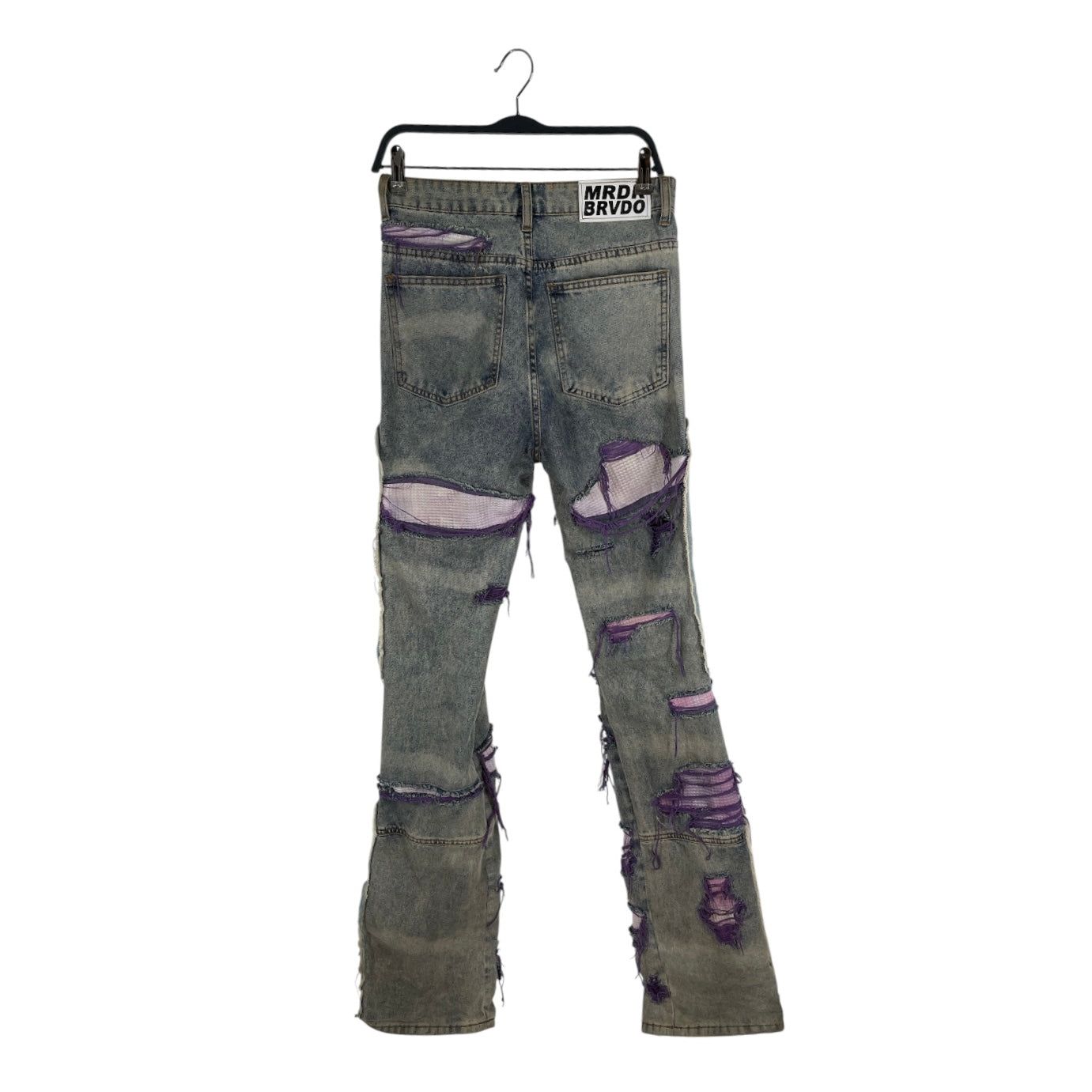 WHO DECIDES WAR/Bootcut Pants/28/Denim/BLU/All Over Print/MRDR  BRVDO/ PURPLE/ DISTRESSE view 2