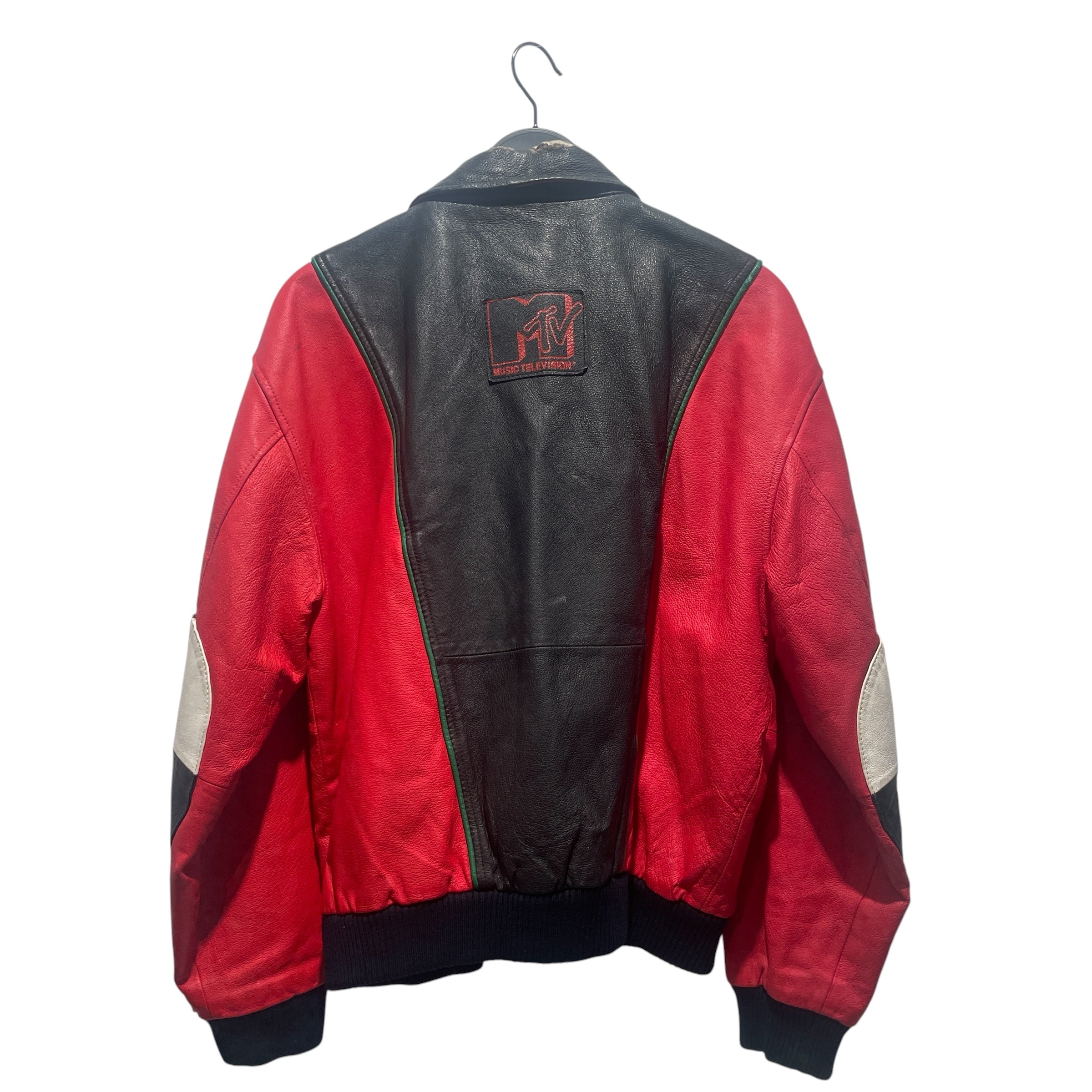 Vintage/Leather Jkt/M/Cotton/BLK/1992 mtv music logo view 2