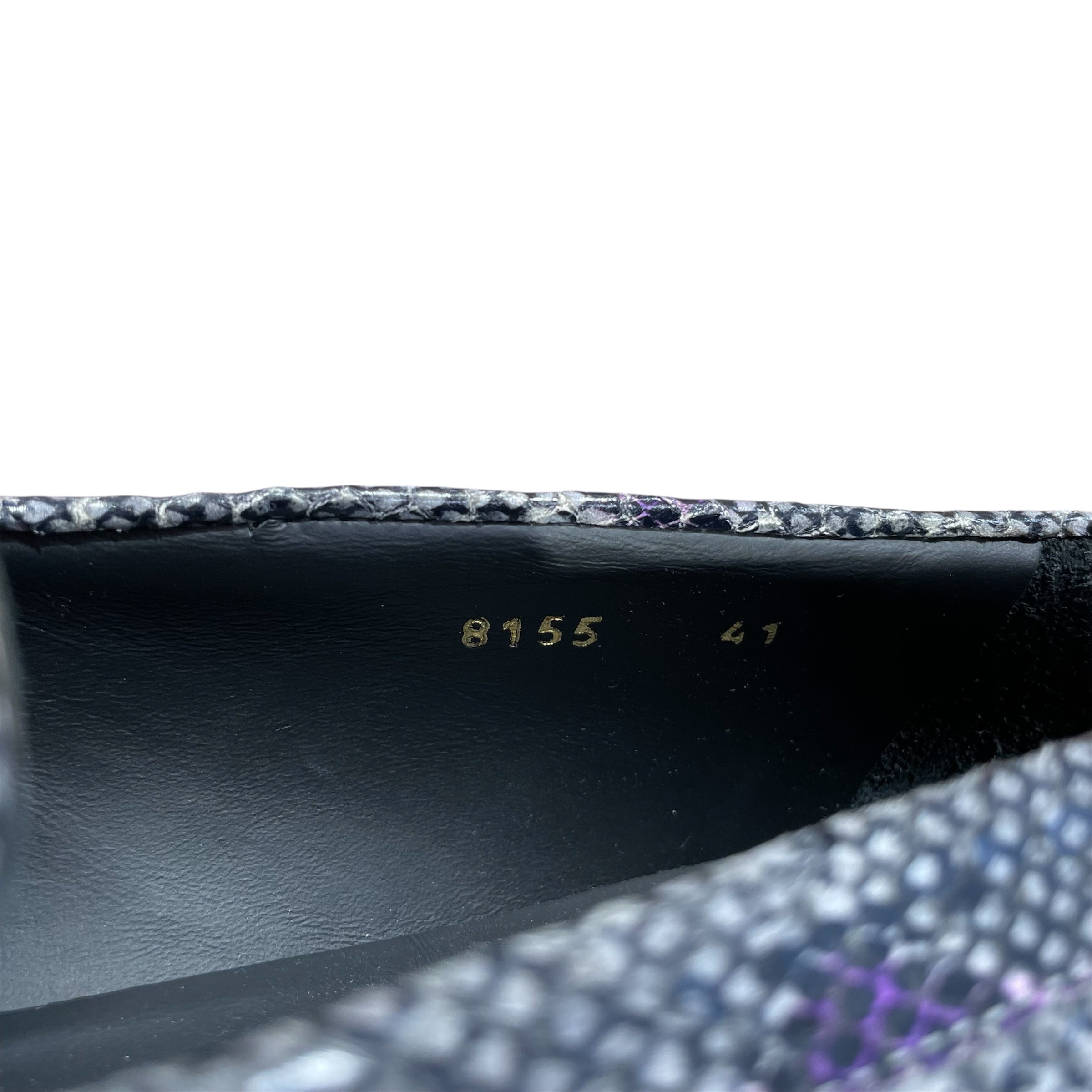 VERSACE/Dress Shoes/EU 41/Animal Pattern/Leather/GRY/phython embossed loafers view 8