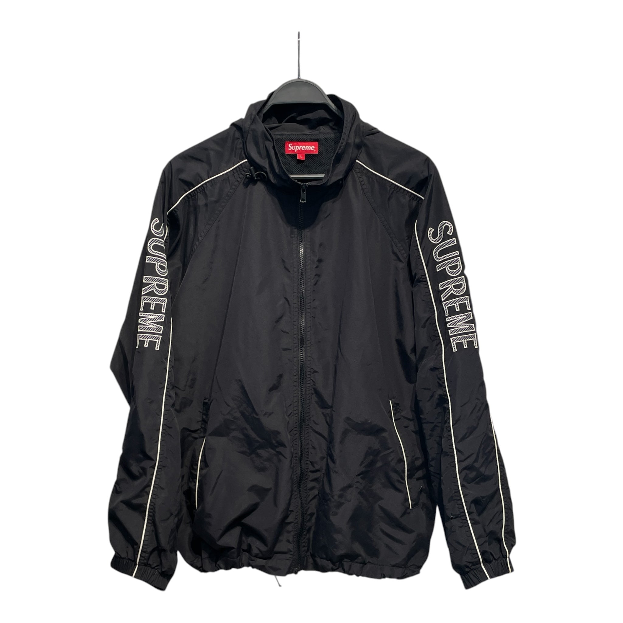 Supreme/Windbreaker/L/BLK/SS17 STRIPE WINDBREAKER view 1