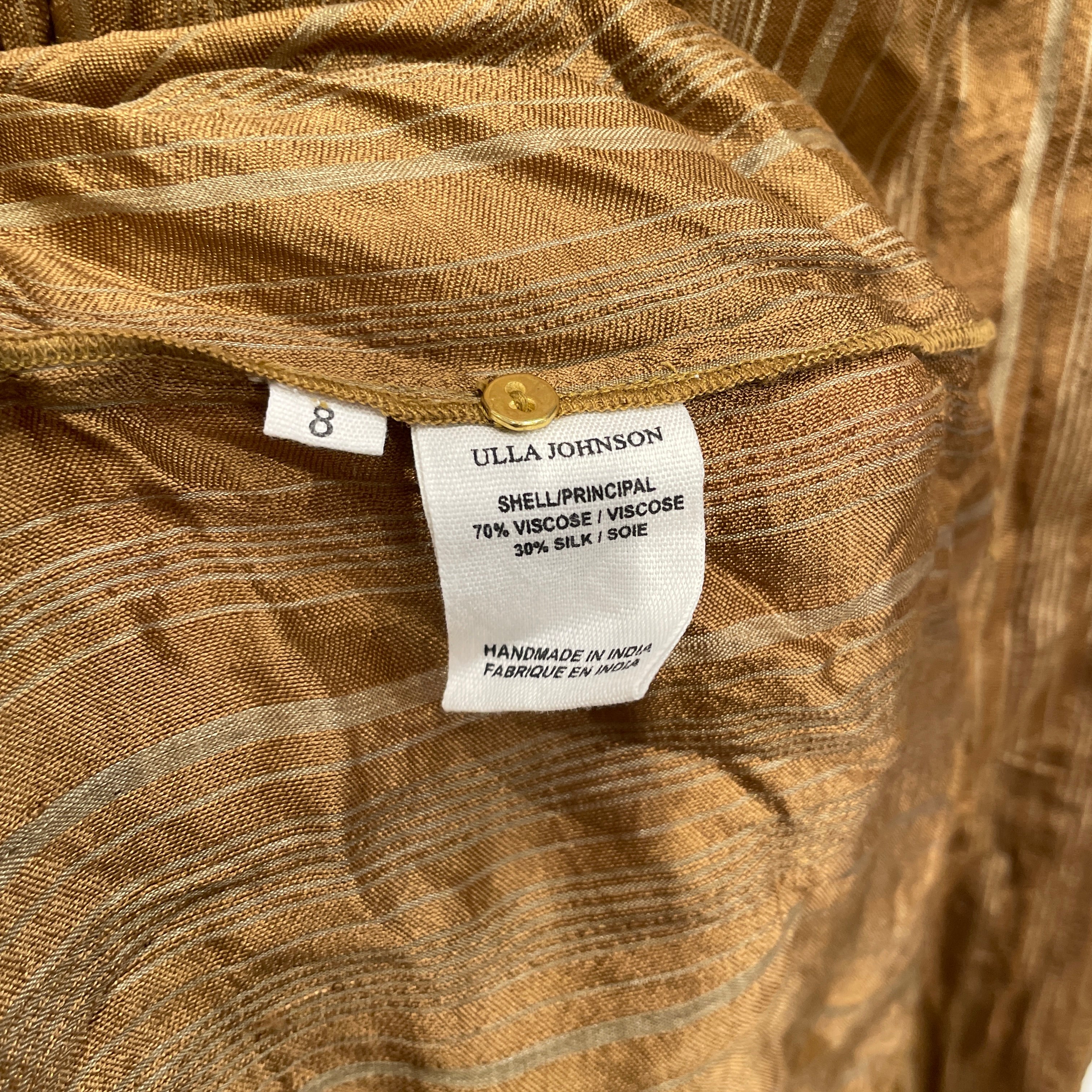 Ulla Johnson/LS T-Shirt/8/Stripe/GLD/METAL SEQUINS ON SLEEVES view 4