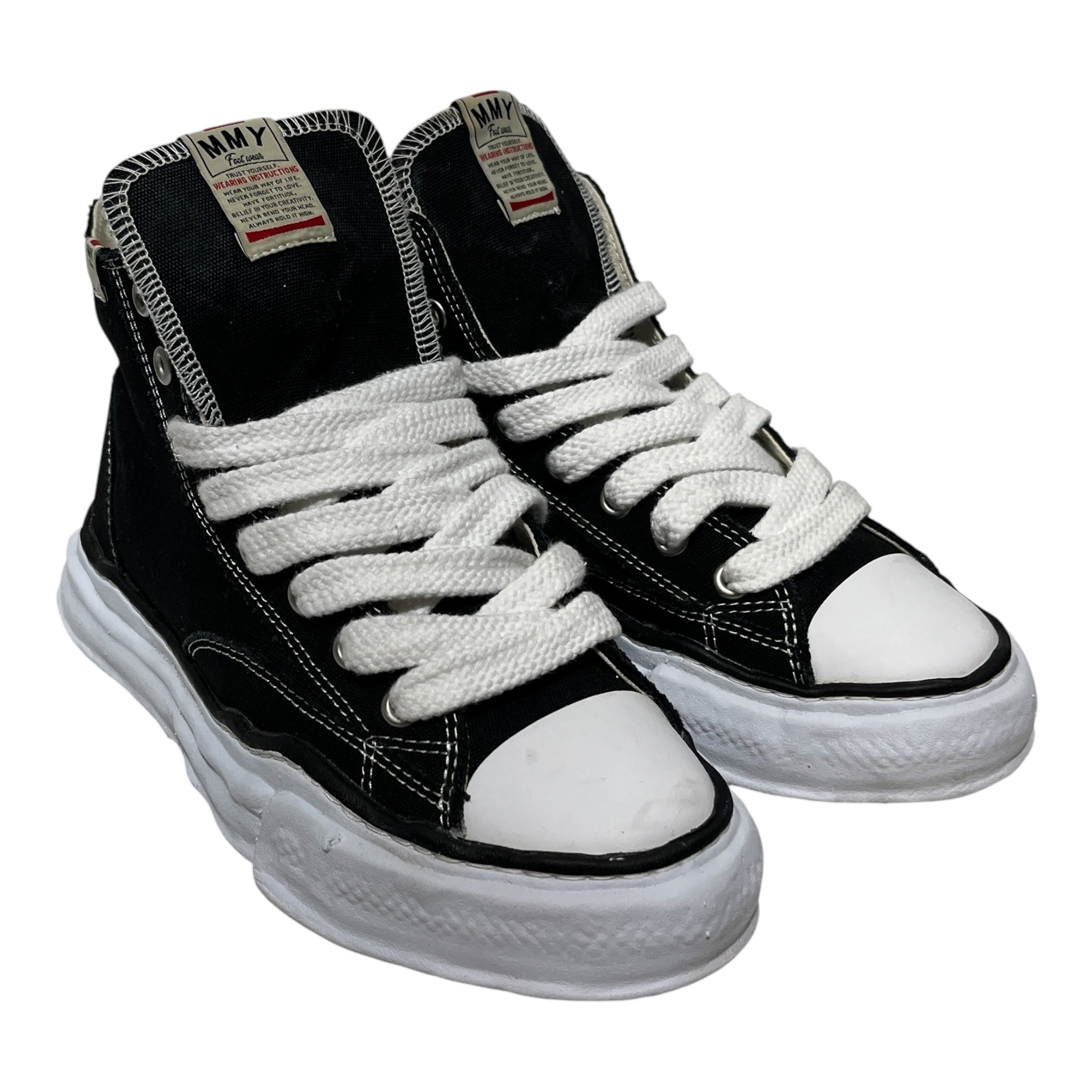 Maison Mihara Yasuhiro/Hi-Sneakers/US 11/Cotton/BLK/Peterson high view 1