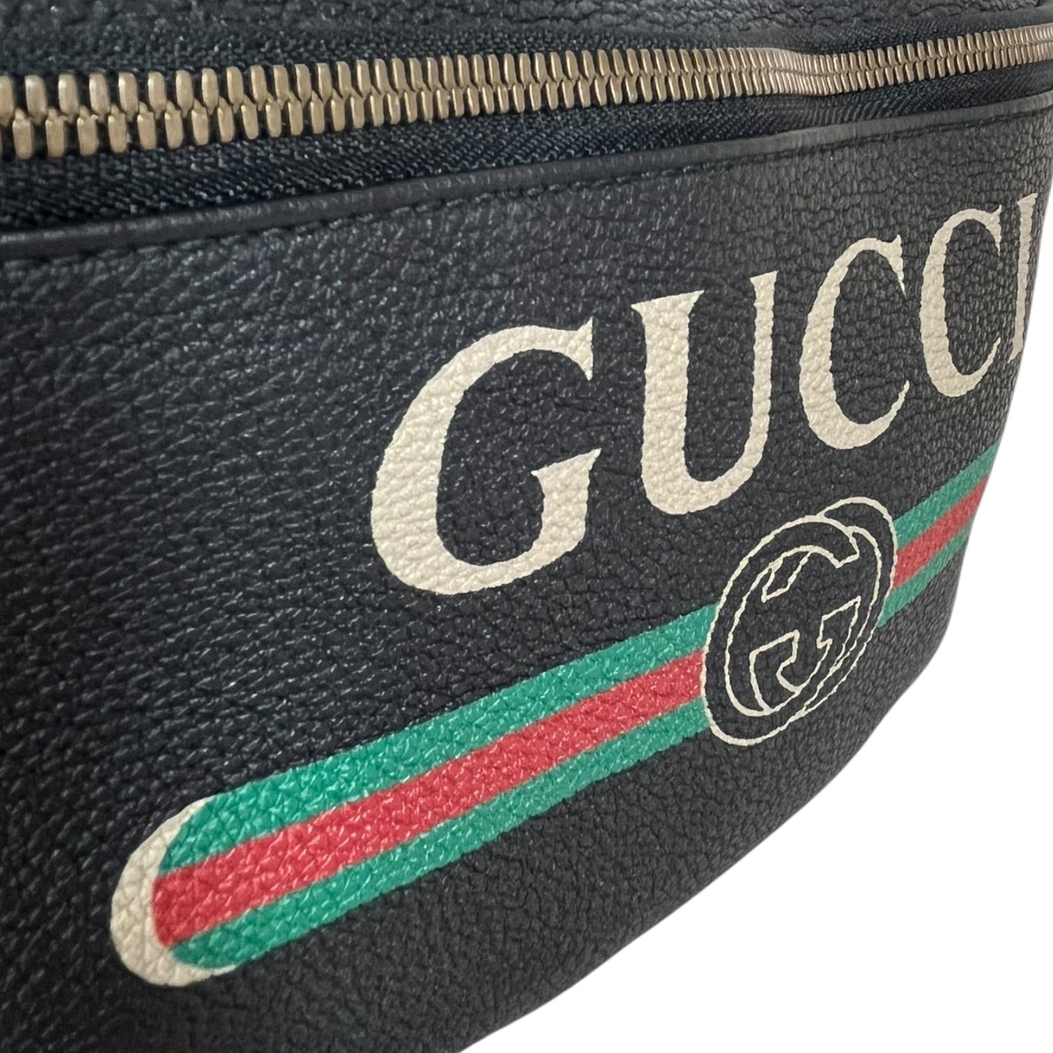 GUCCI/Bag/Leather/BLK/Waist Belt Bag Logo view 3