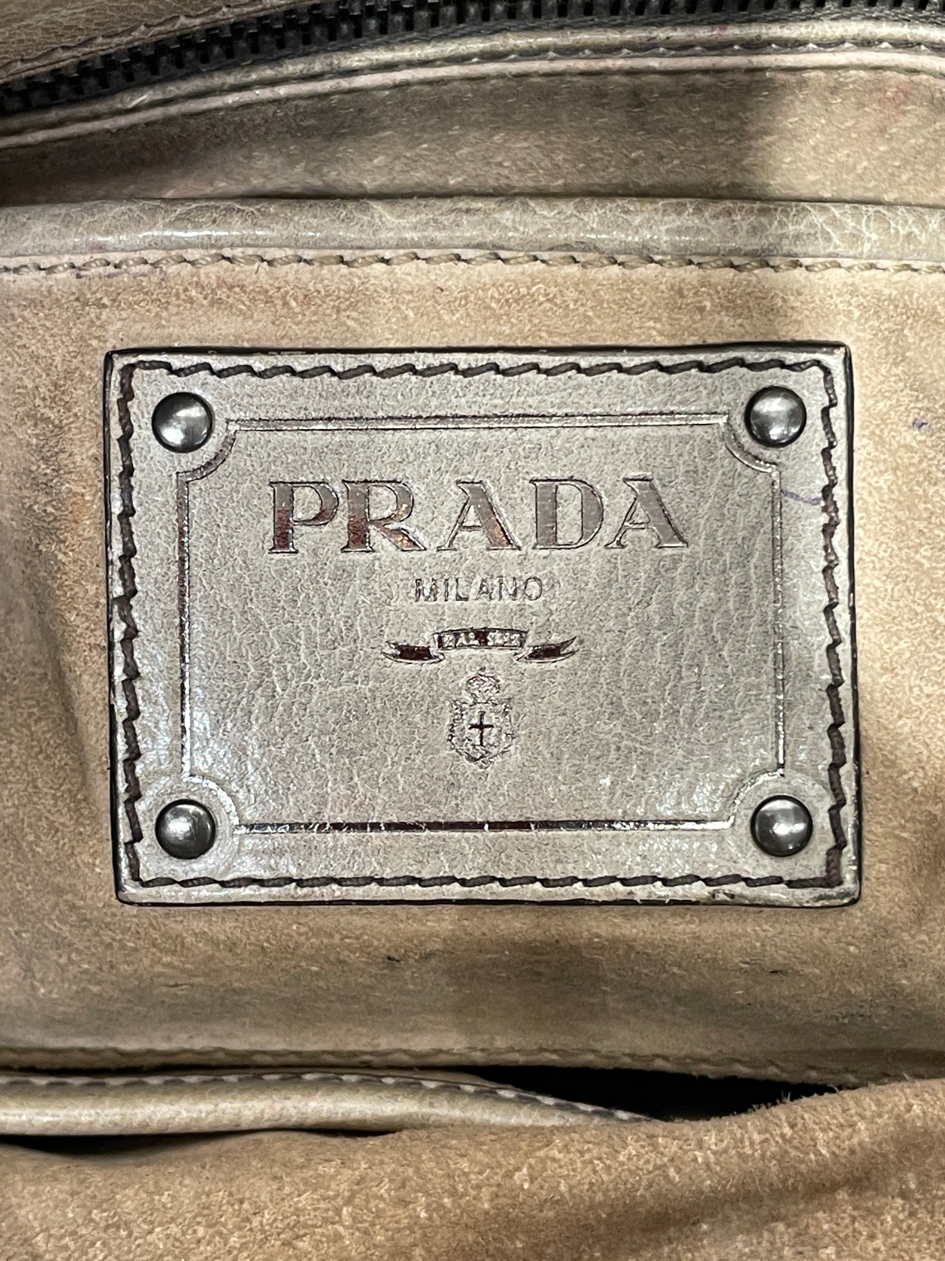 PRADA/Bag/Leather/GRY/GLACE CALF LEATHER OMBRE view 6