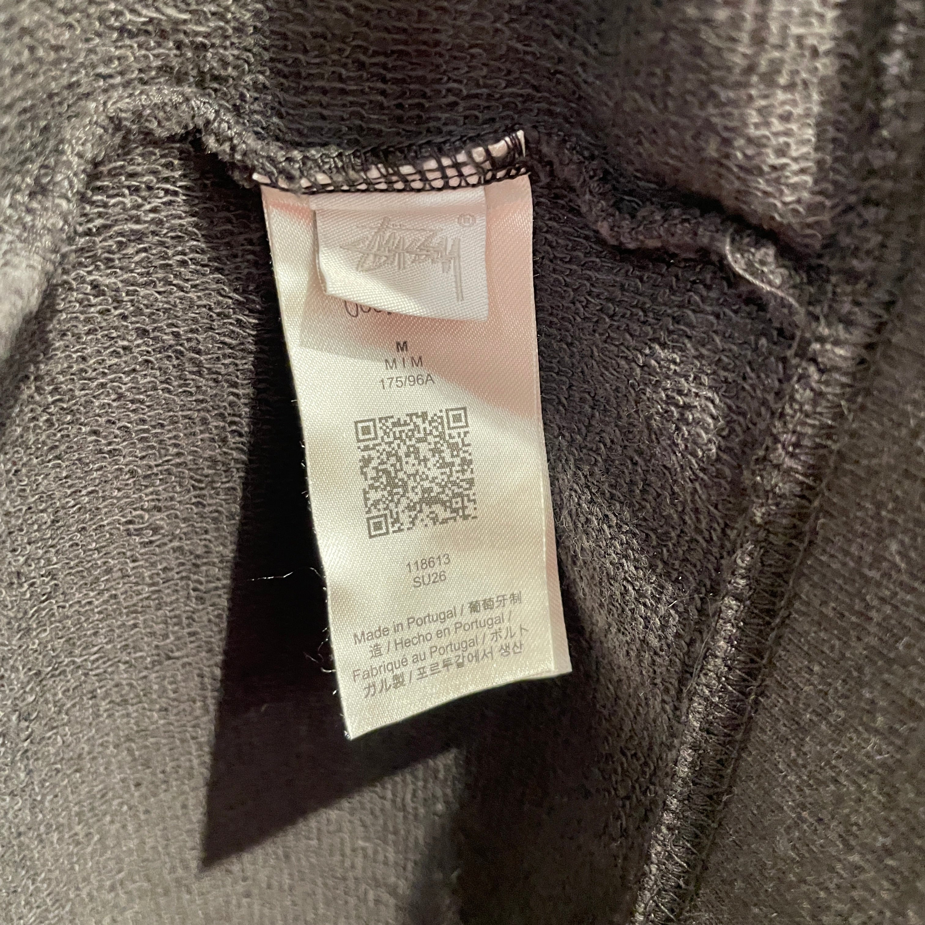 STUSSY/Zip Up Hoodie/M/Cotton/GRY/DARK GRAY ZIP UP HOODIE view 4