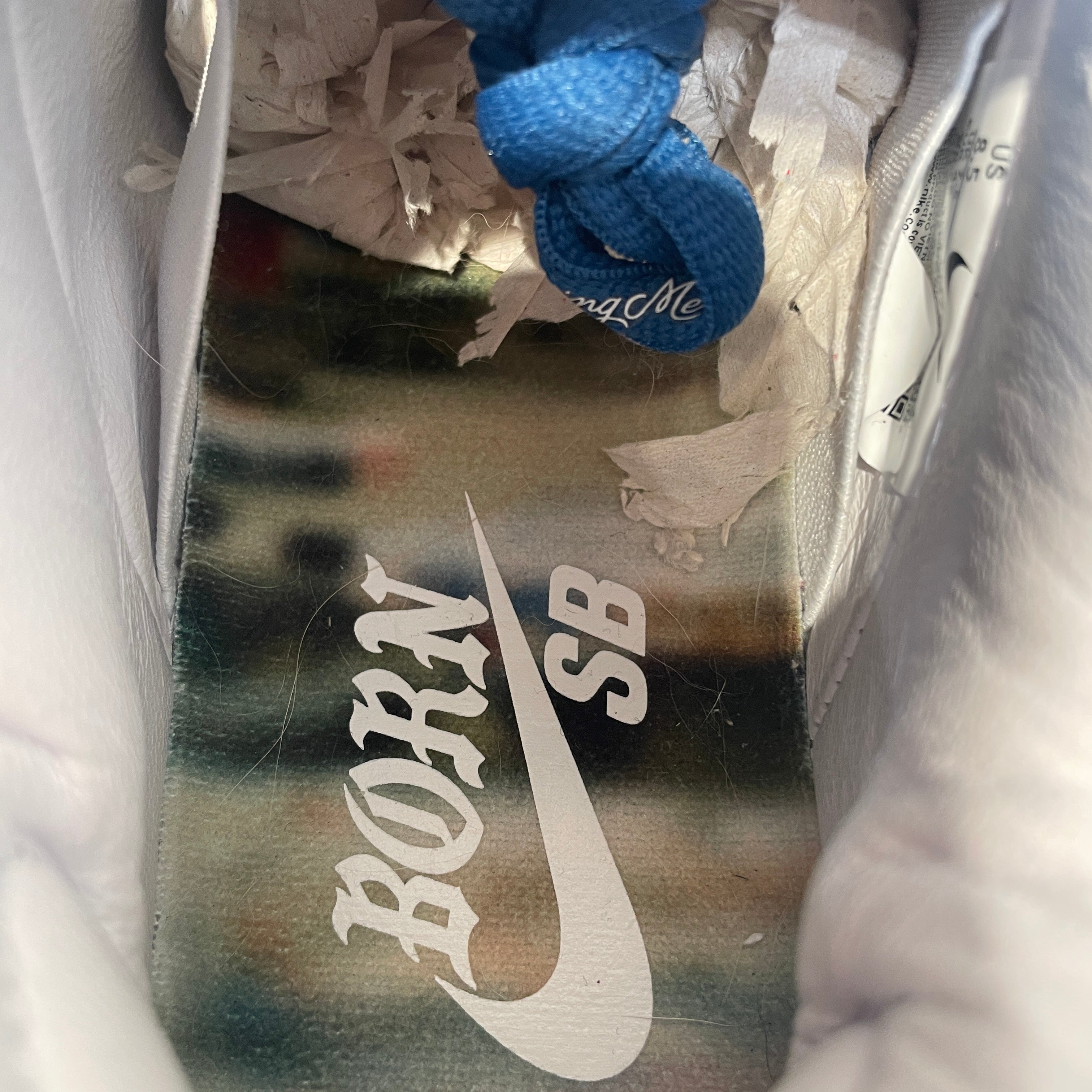NIKE SB/BORN X RAISED/Low-Sneakers/US 8.5/Leather/BLU/Dunk Low 'Block At A Time' view 6