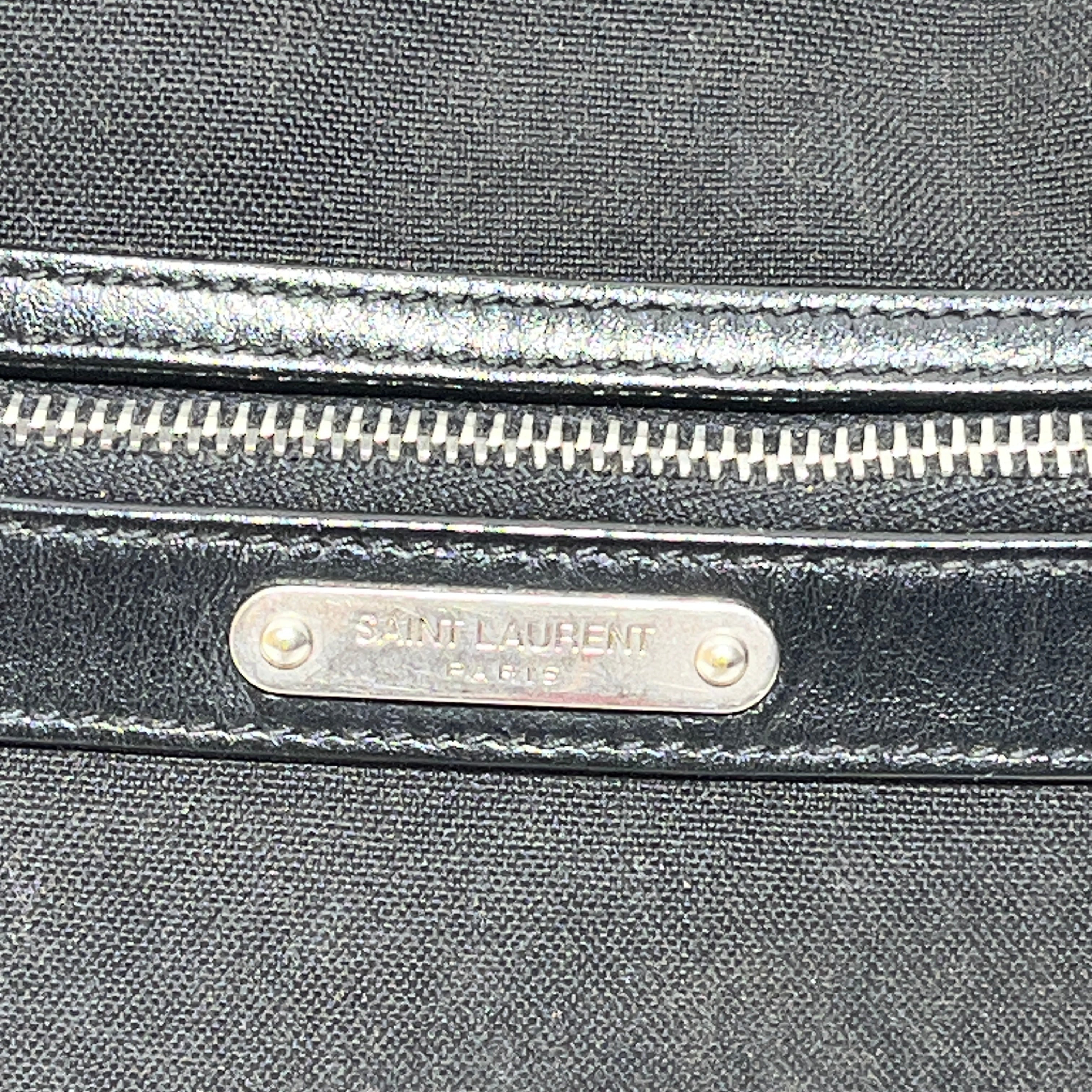 SAINT LAURENT/Fanny Pack/Polyester/BLK/LEATHER TRIM view 3
