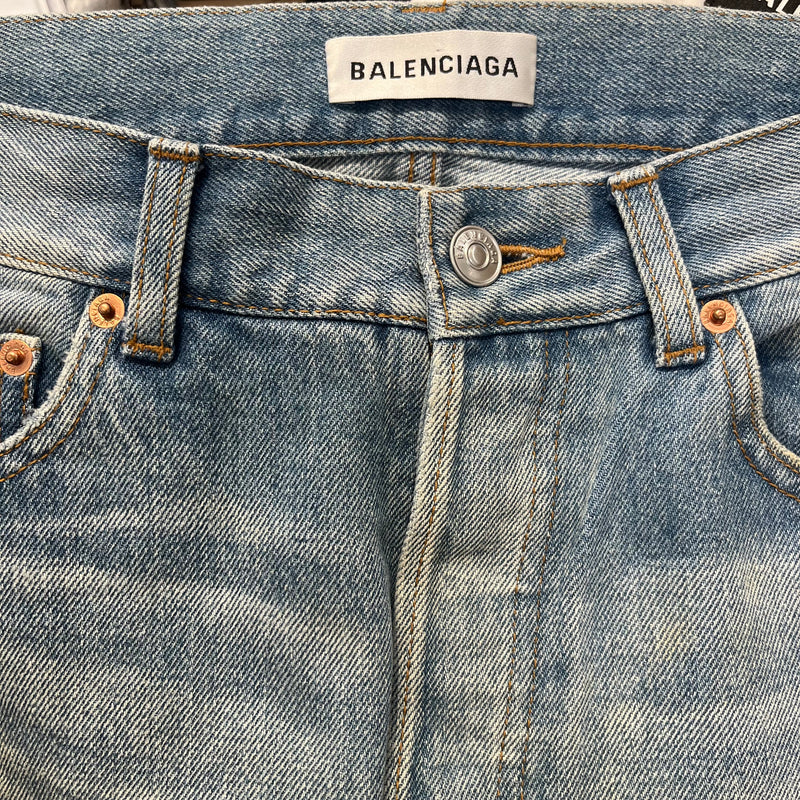 BALENCIAGA/Pants/28/Denim/BLU/HORIZONTAL SEAM
