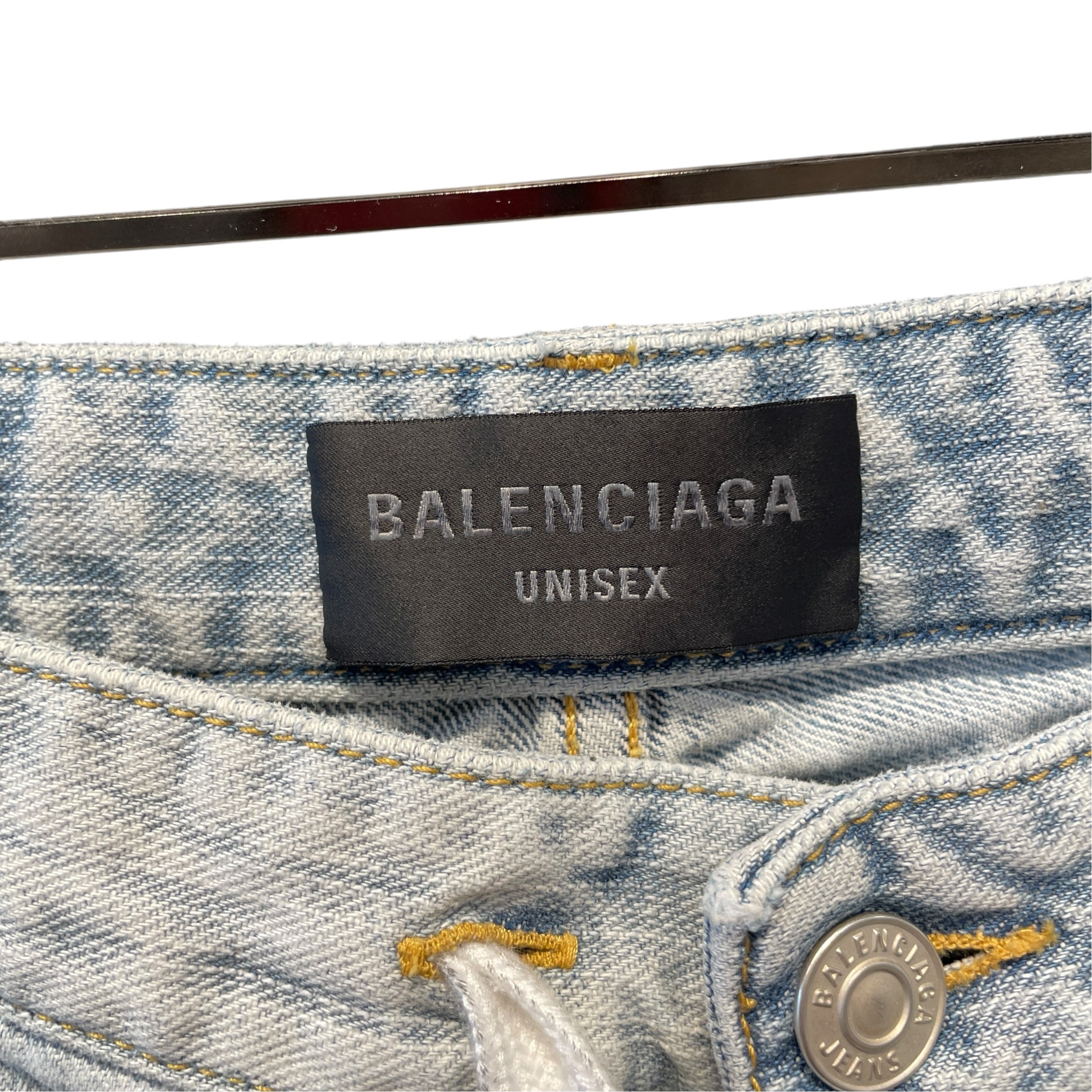 BALENCIAGA/Pants/L/Cotton/BLU/Drawstring Denim view 4