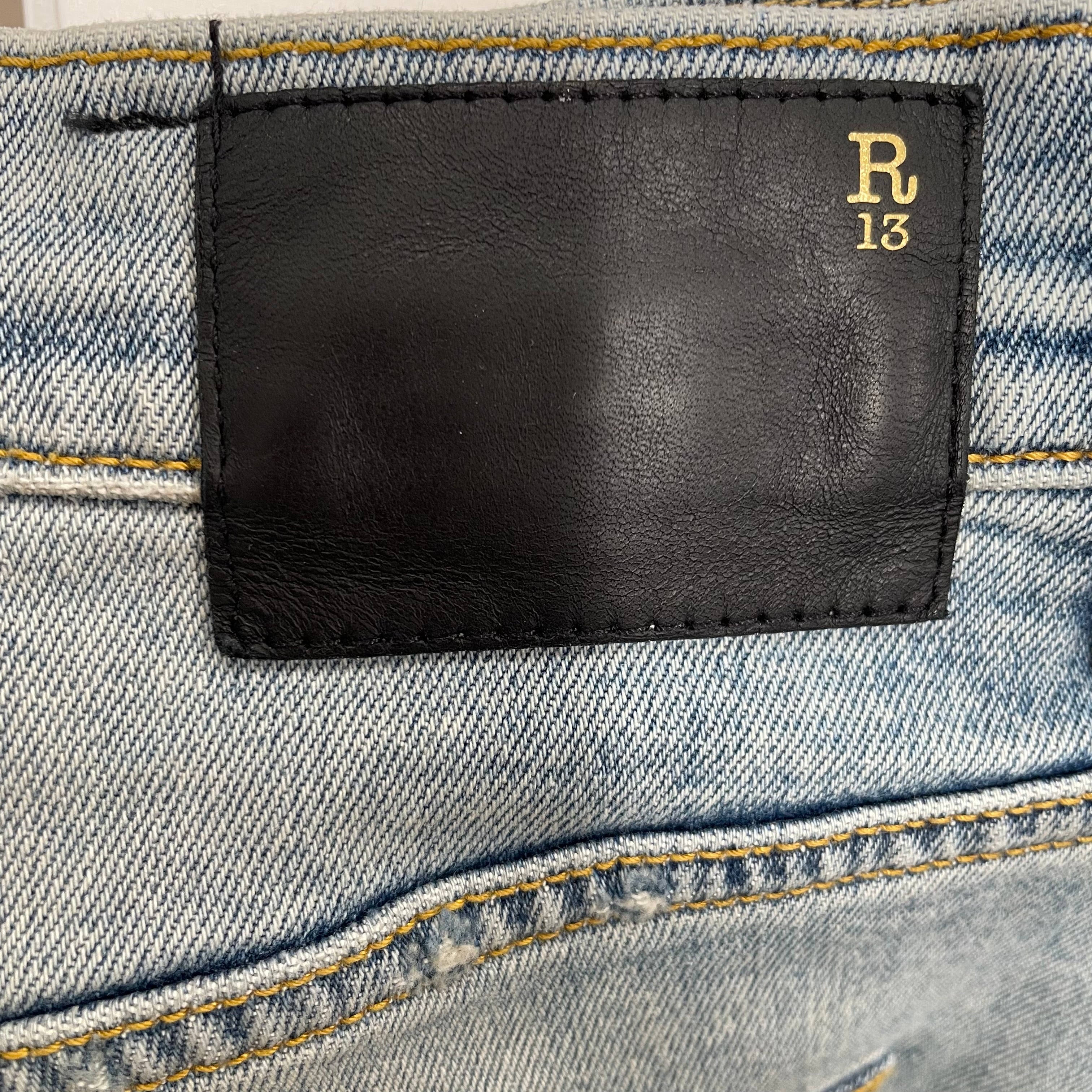 R13/Pants/36/Denim/BLU/LIGHT WASH DENIM view 3