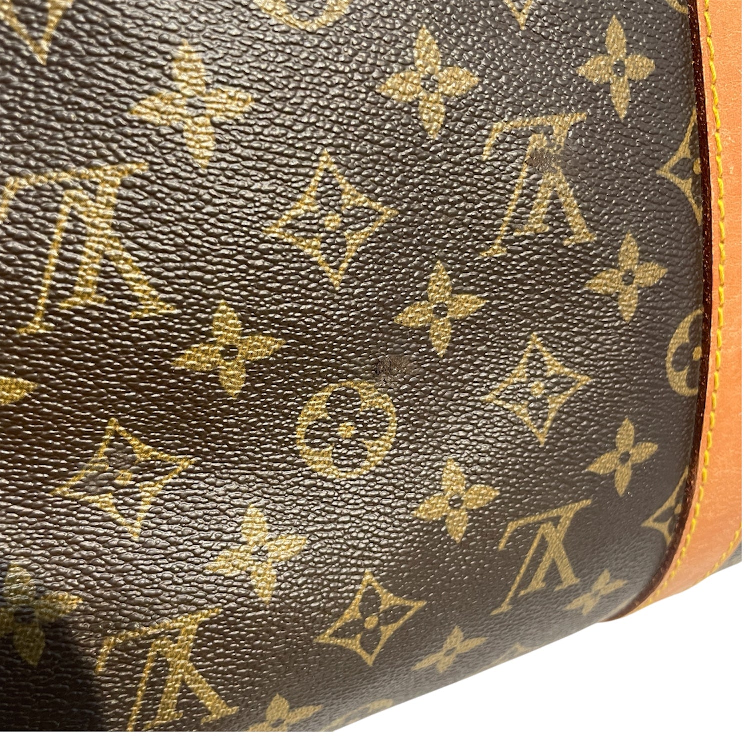 LOUIS VUITTON/Bag/Monogram/Leather/BRW/Brown LV duffle view 9