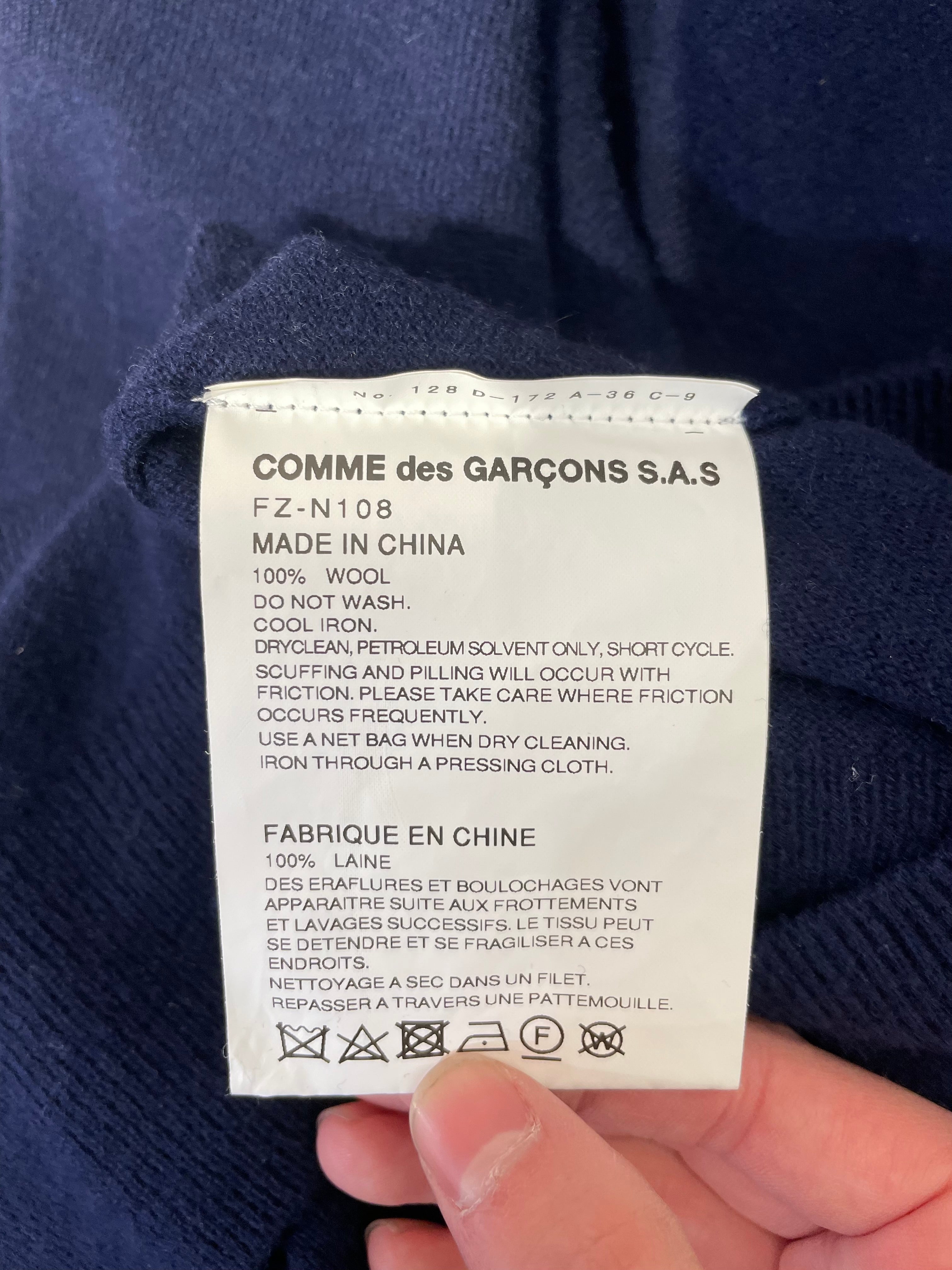 COMME des GARCONS SHIRT/Sweater/XL/Wool/NVY/Lambs wool view 4