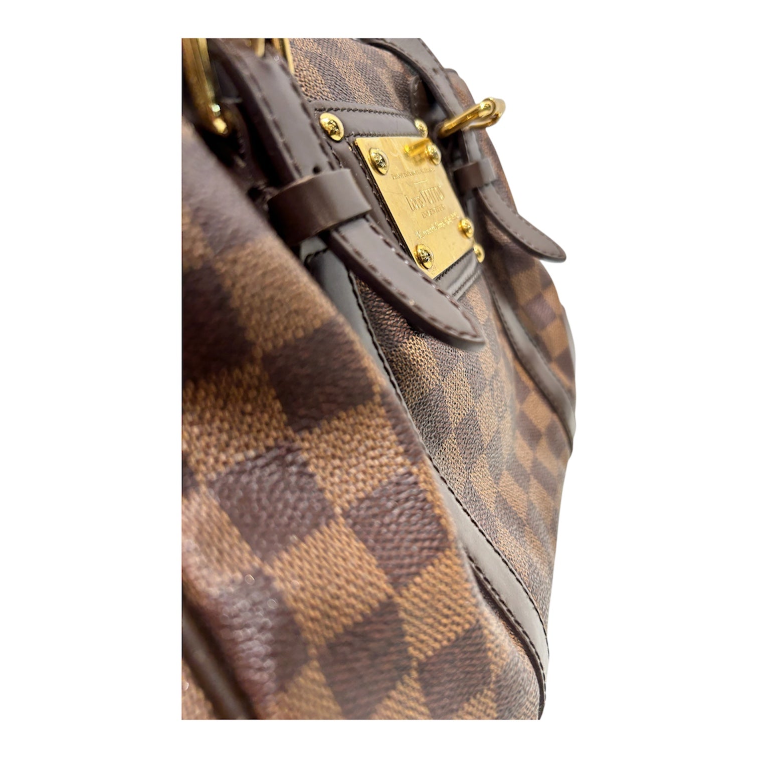 LOUIS VUITTON/Boston Bag/Glen Check/Leather/BRW/DAMIER BOSTON BAG view 6